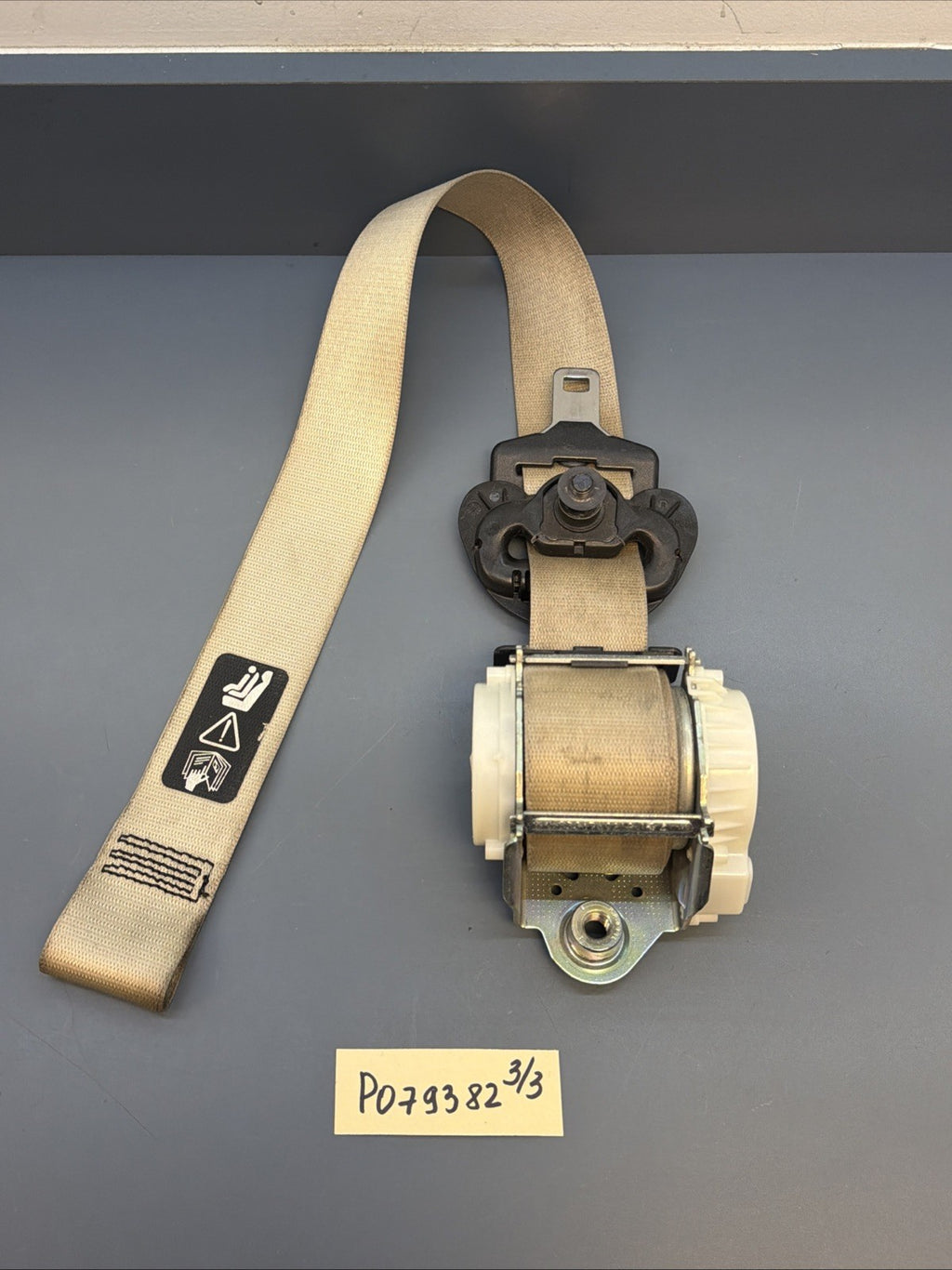 08-13 BMW E92 E93 M3 OEM Coupe Front Right Seat Belt BEIGE 34016740