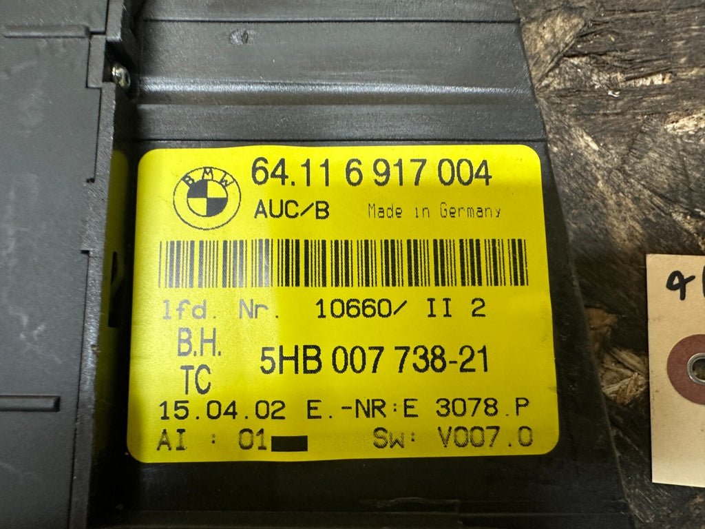 BMW 2001-2006 E46 3 SERIES AC HEATER CLIMATE CONTROL PANEL OEM 6917004