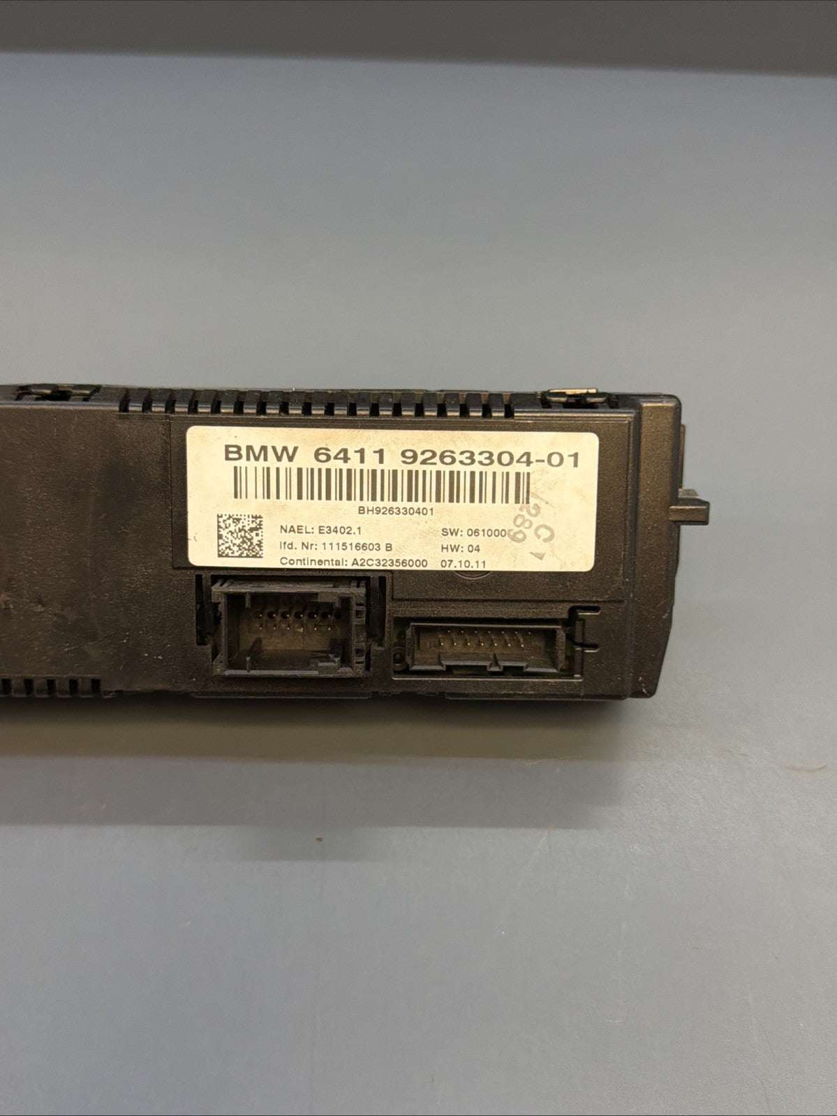 BMW 3 SERIES E92 E93 Automatic Heater Air Conditioning AC Control Panel 9263304