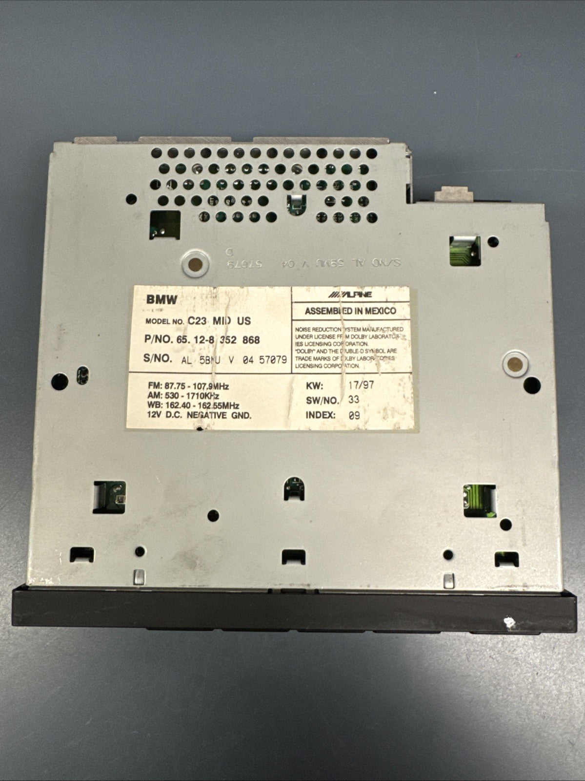1995-2001 BMW E38 740 750 C23 Alpine CASSETTE PLAYER RADIO TAPE 8352868