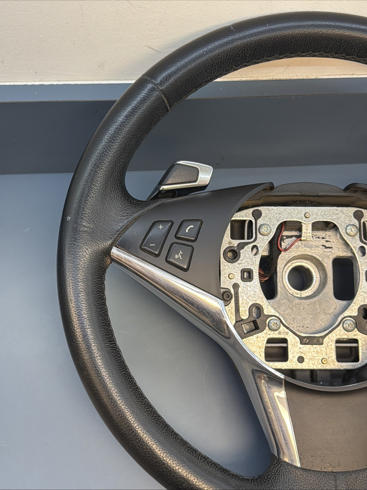 04-10 BMW E60 550i 540i 645Ci 650i Sport Steering Wheel w/ Paddle Shift 6968573