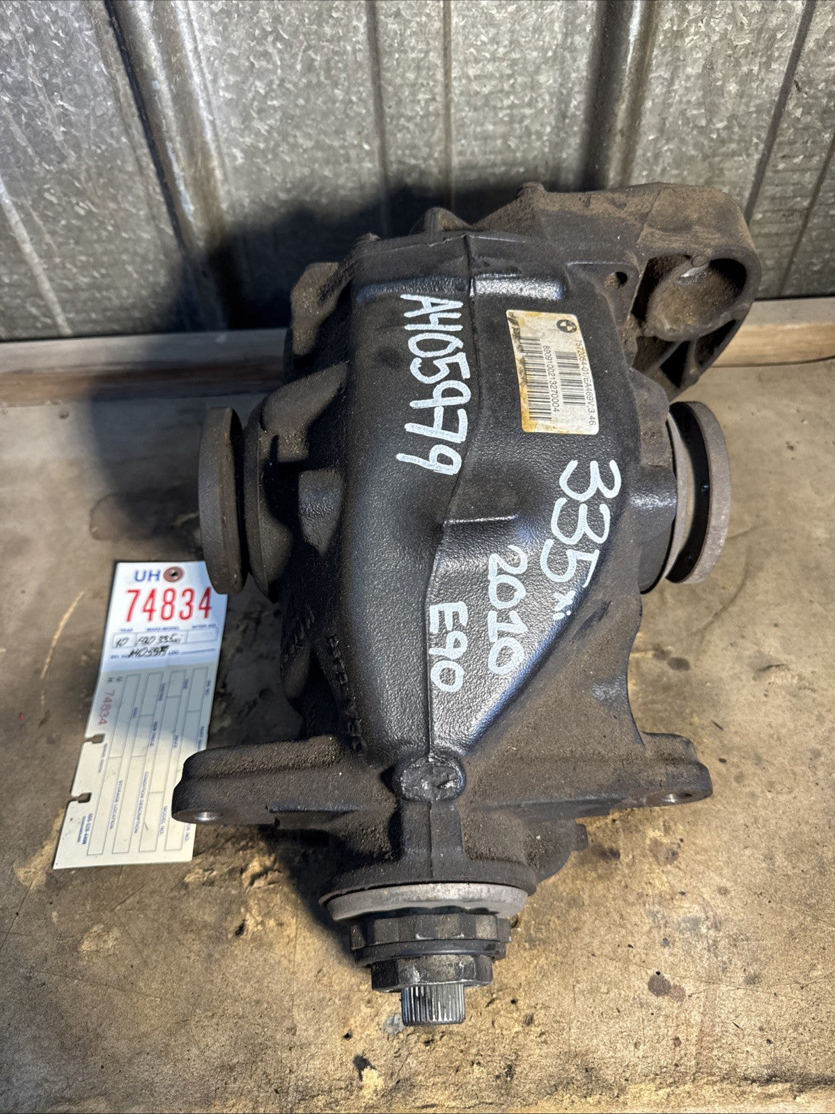 BMW REAR DIFFERENTIAL E90 SERIES 335Xi FINAL DRIVE 3.46 7572054