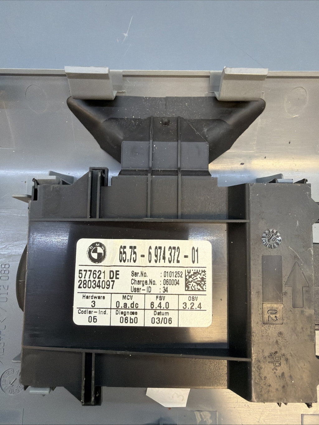2006-2008 BMW 750I 750Li Ultrasonic Alarm Module Oem 6974372