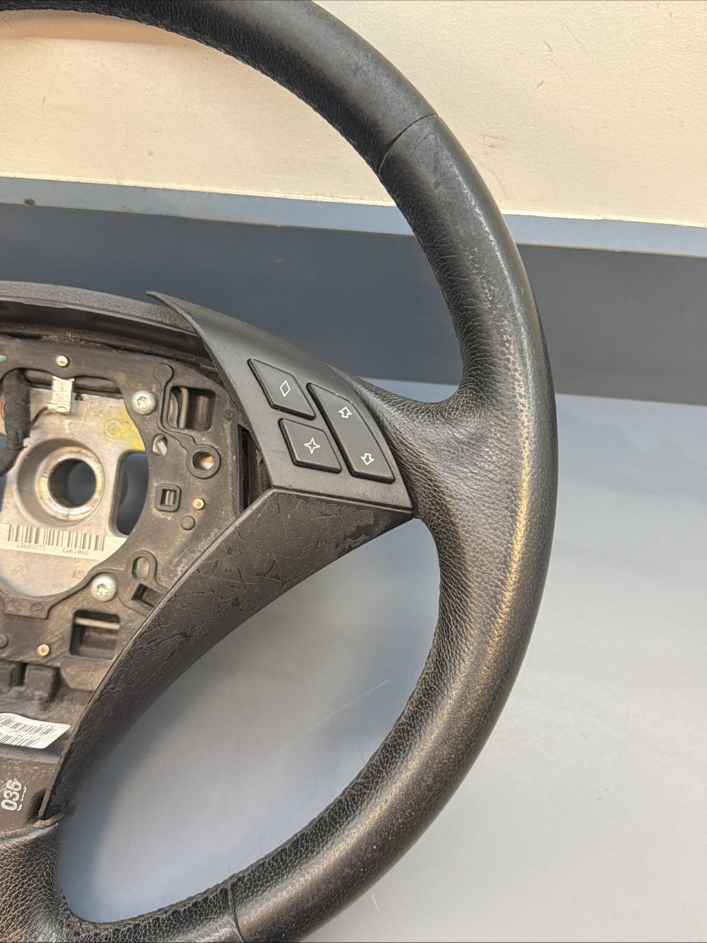 Leather Steering Wheel Multifunction BMW 5 (E60) 530I 6057422 OEM
