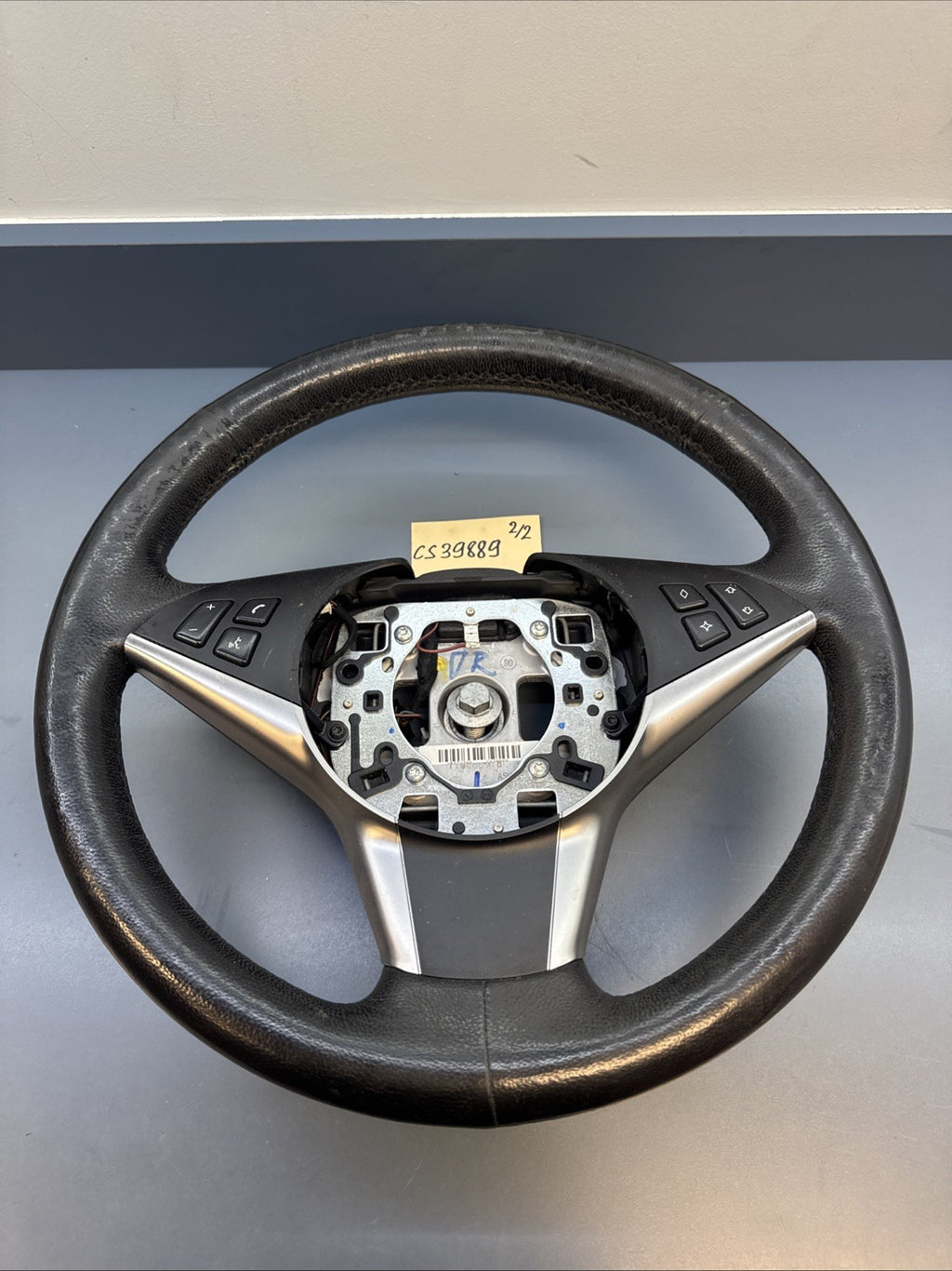 2004-2010 BMW E60 E61 E63 E64 LEATHER STEERING WHEEL Oem HEATED SPORT