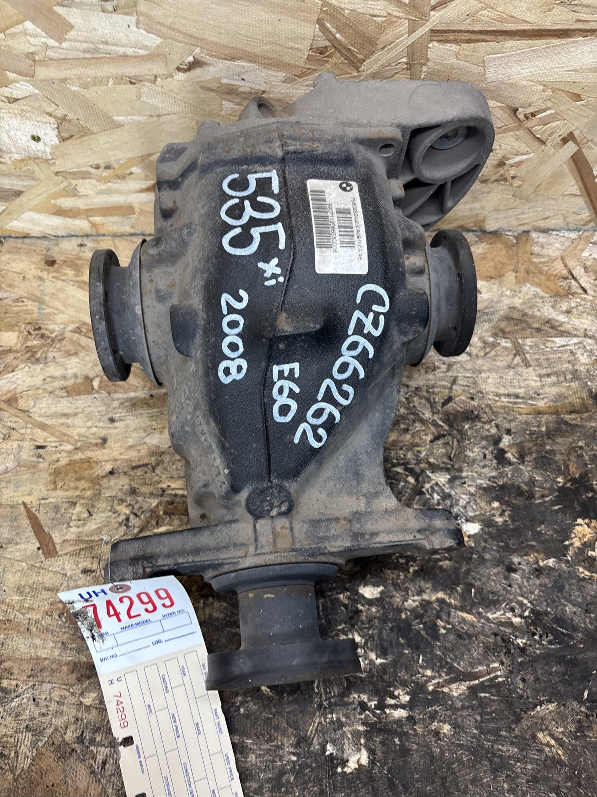 BMW REAR DIFFERENTIAL 5 SERIES 3.46 FINAL DRIVE 3310 7560883 AWD E60