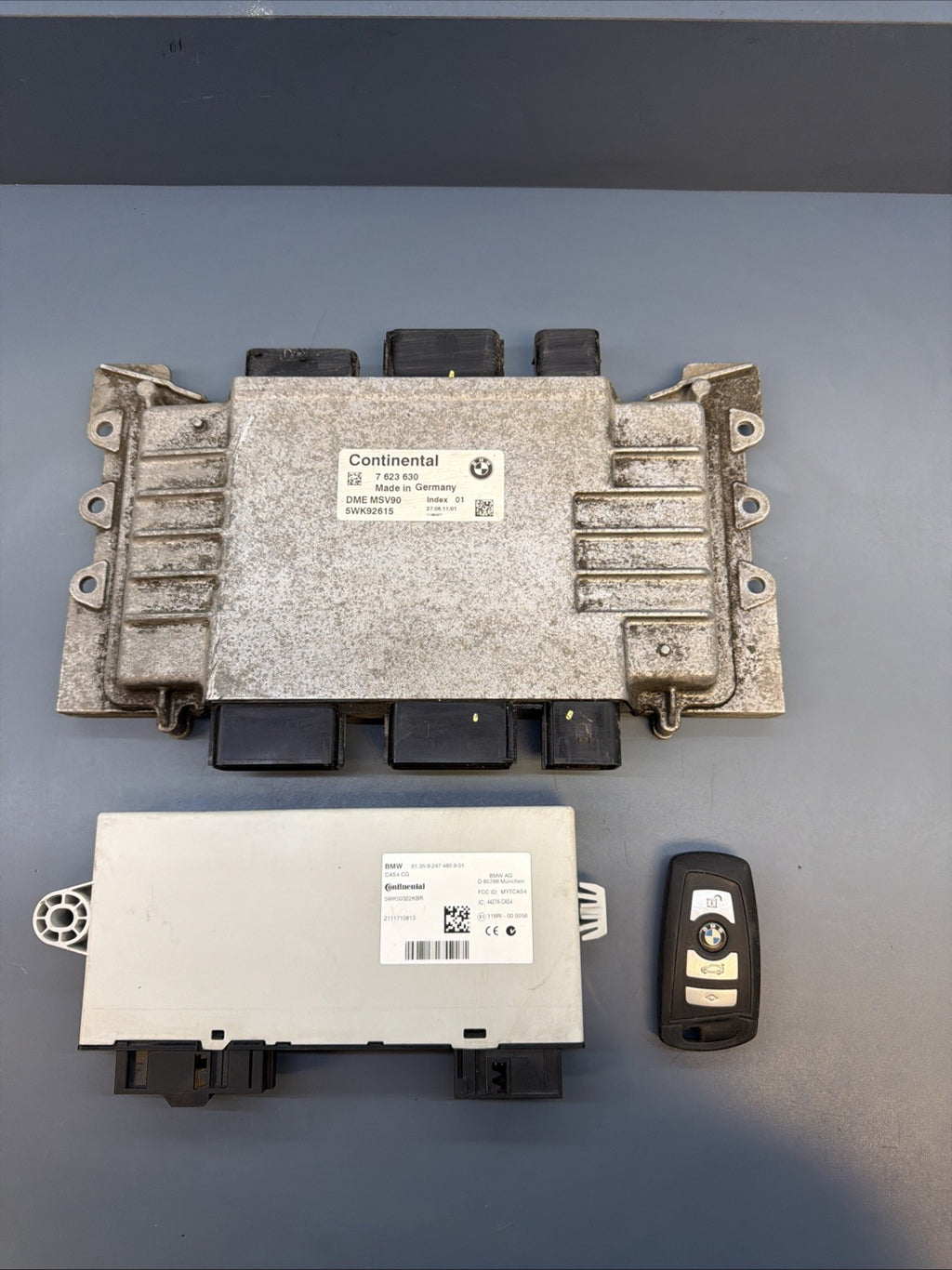 11-14 BMW X3 328I F25 MSV90 ECU DME / CAS4 Theft Locking Module Key SET 7623630