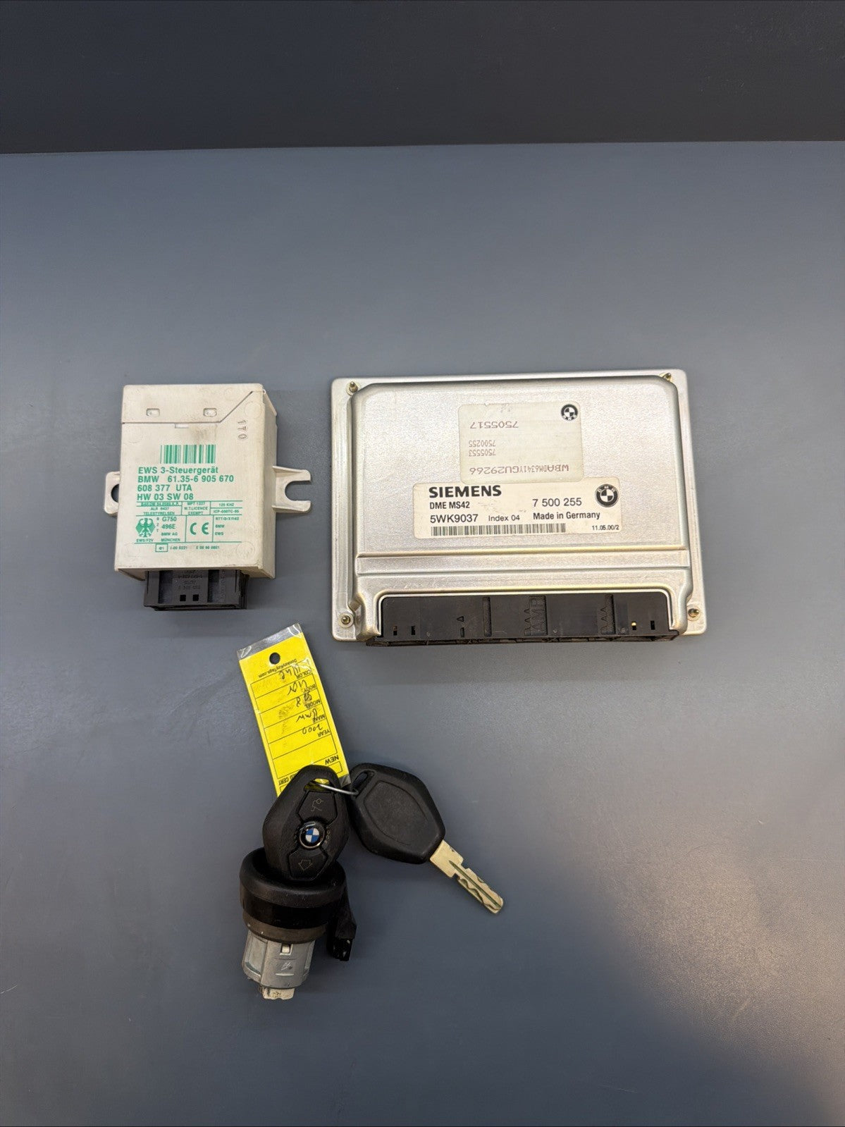 BMW 95-03 3 5 7 SERIES Z3 M52 ENGINE ECU CAS KEY VIN MATCHED SET 7500255 MS42