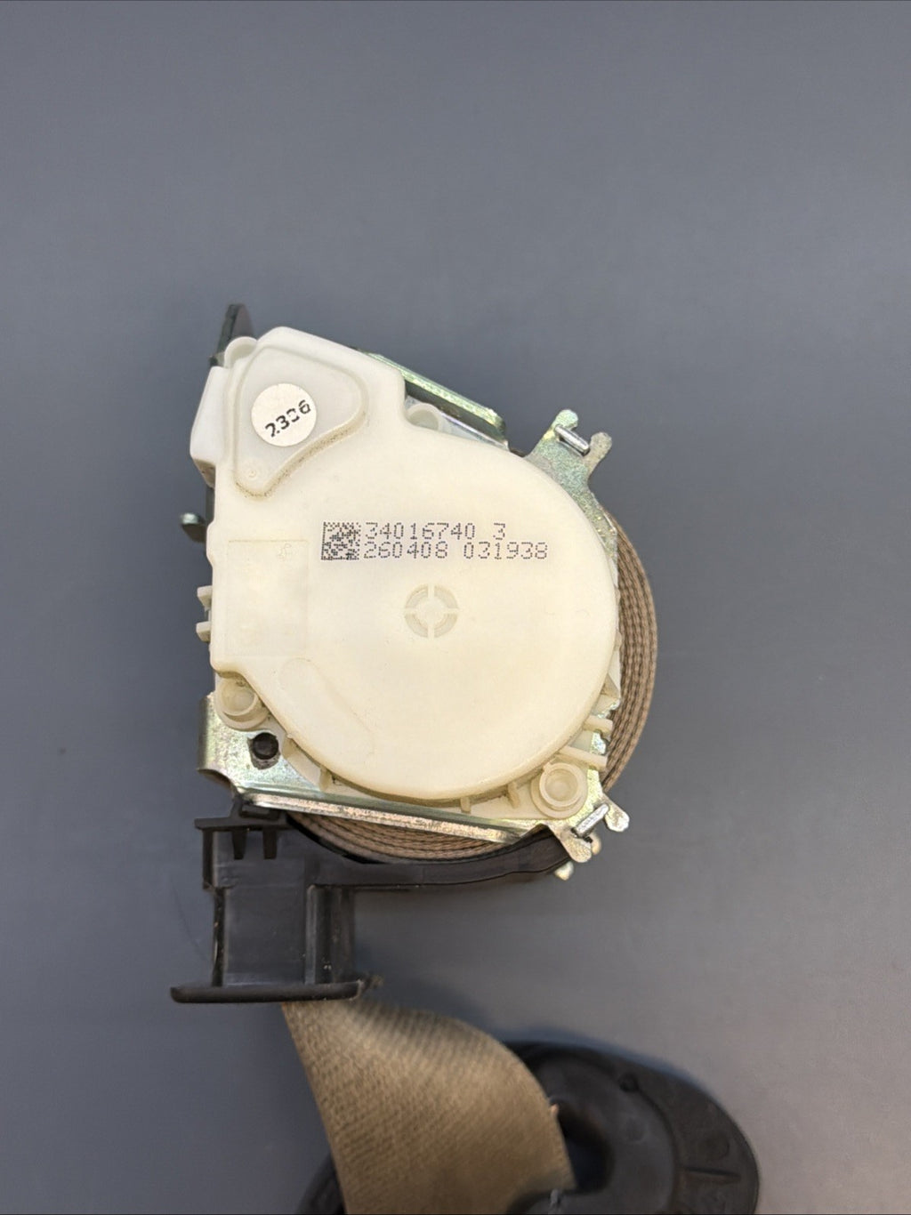 08-13 BMW E92 E93 M3 OEM Coupe Front Right Seat Belt BEIGE 34016740