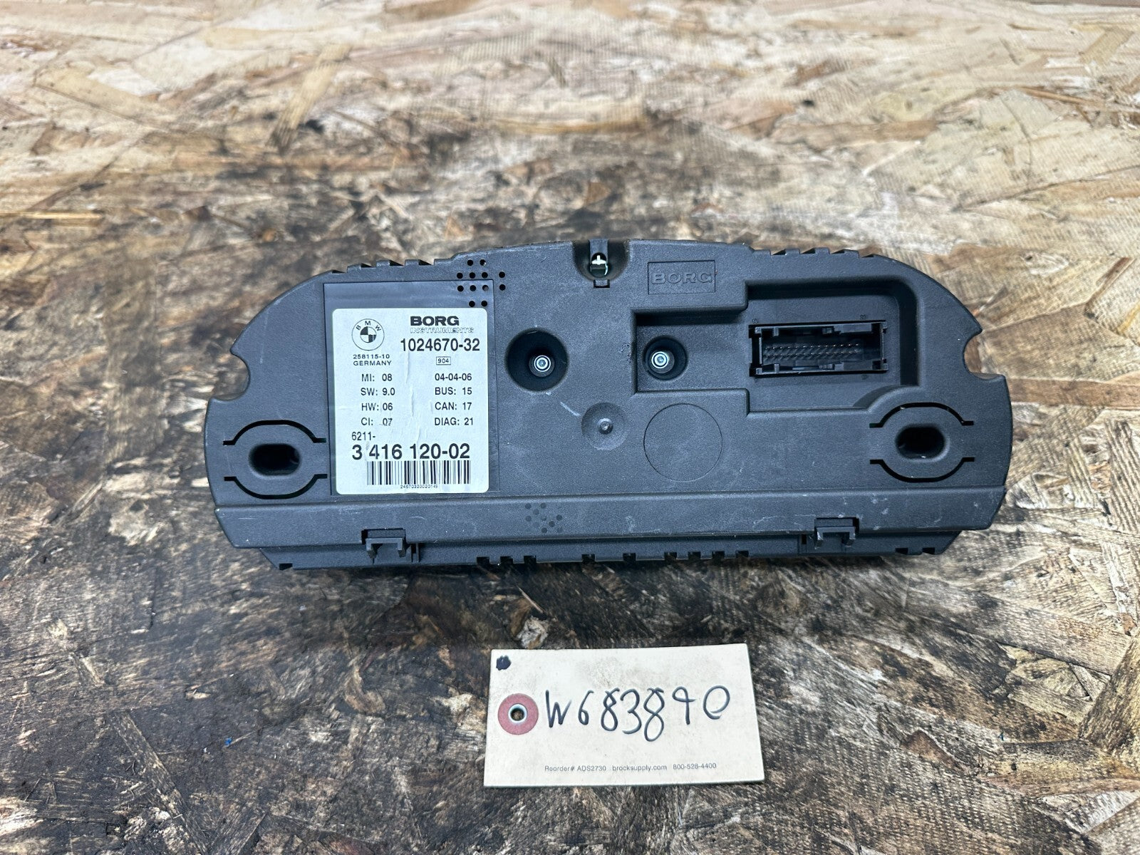 BMW 2003-2006 E83 X3 SPEEDOMETER INSTRUMENT CLUSTER MPH OEM 3416120