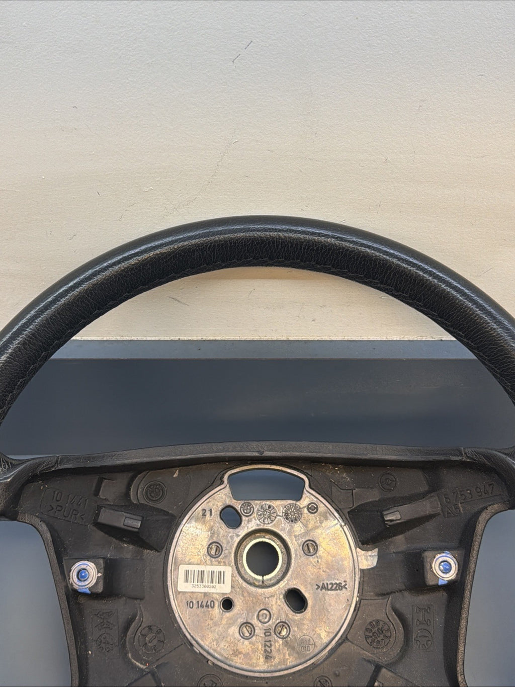 99-06 BMW OEM 330XI STEERING WHEEL W/O CONTROL SWITCHES LEATHER BLACK OEM