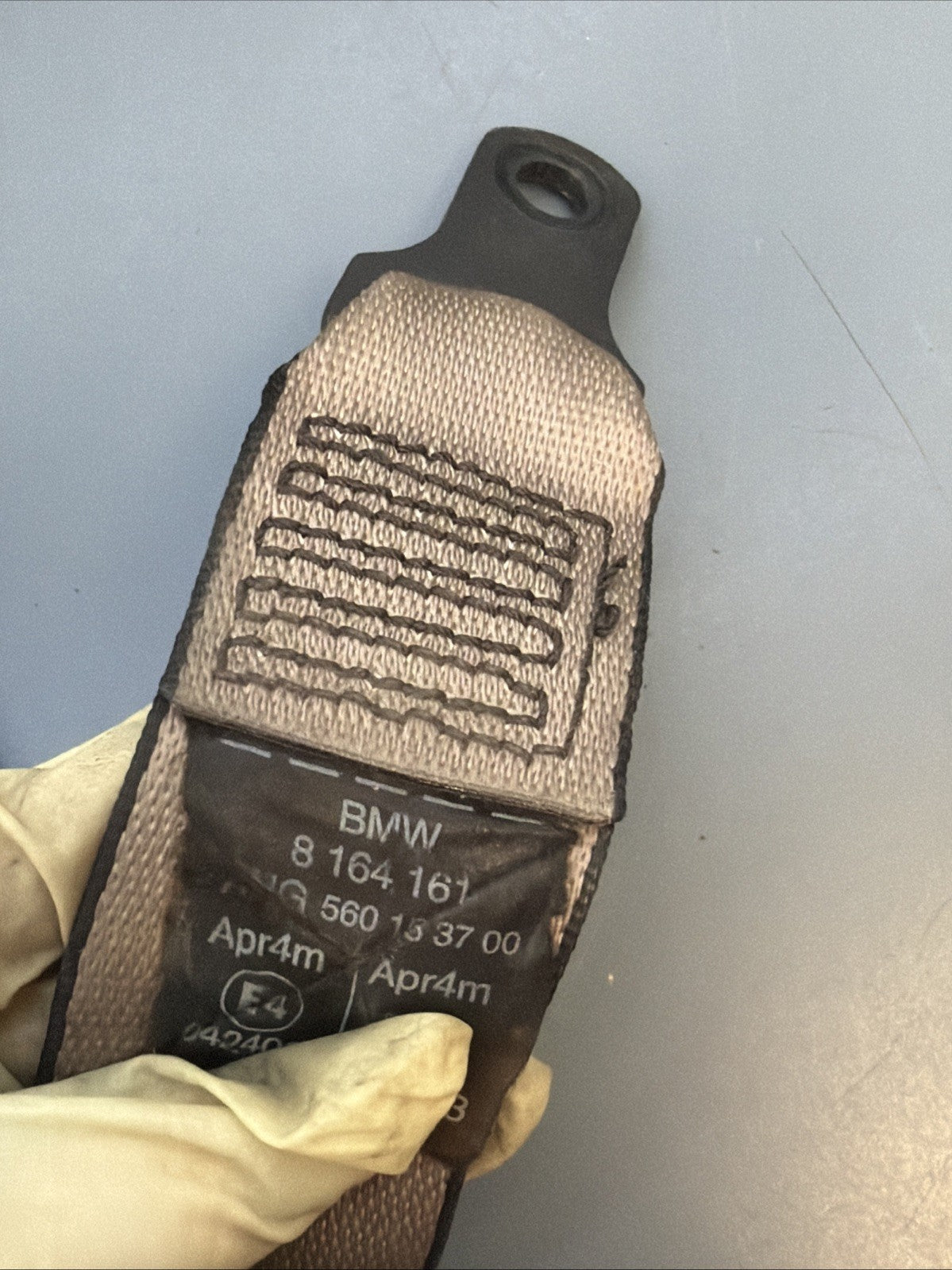 89-95 Bmw E34 5 Series Front Left Side Upper Seat Belt Retractor Beige 8164161