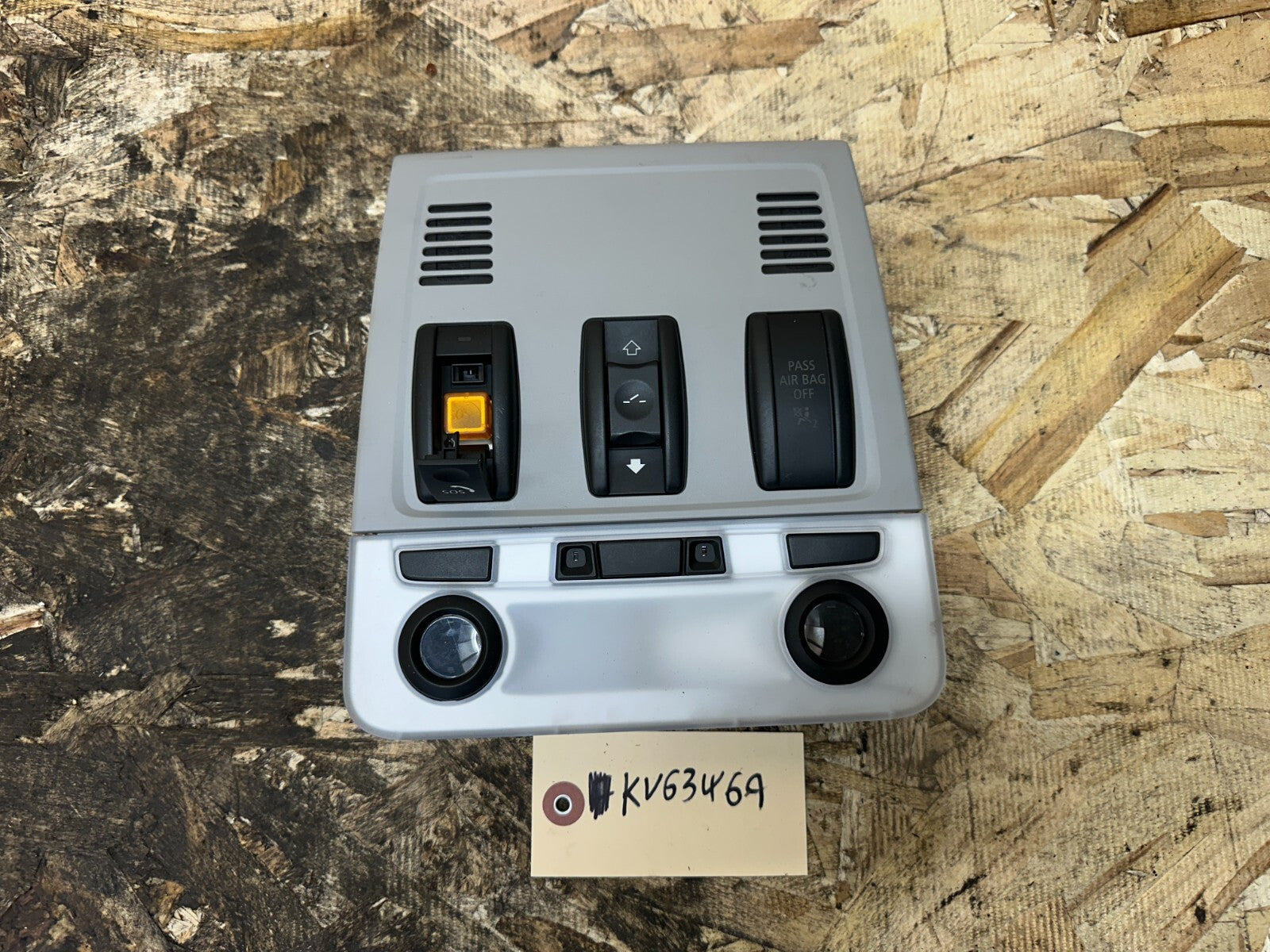 BMW 06-12 E90 E9X FRONT UPPER SUNROOF INTERIOR LIGHT CONTROLS GRAY OEM 6976340