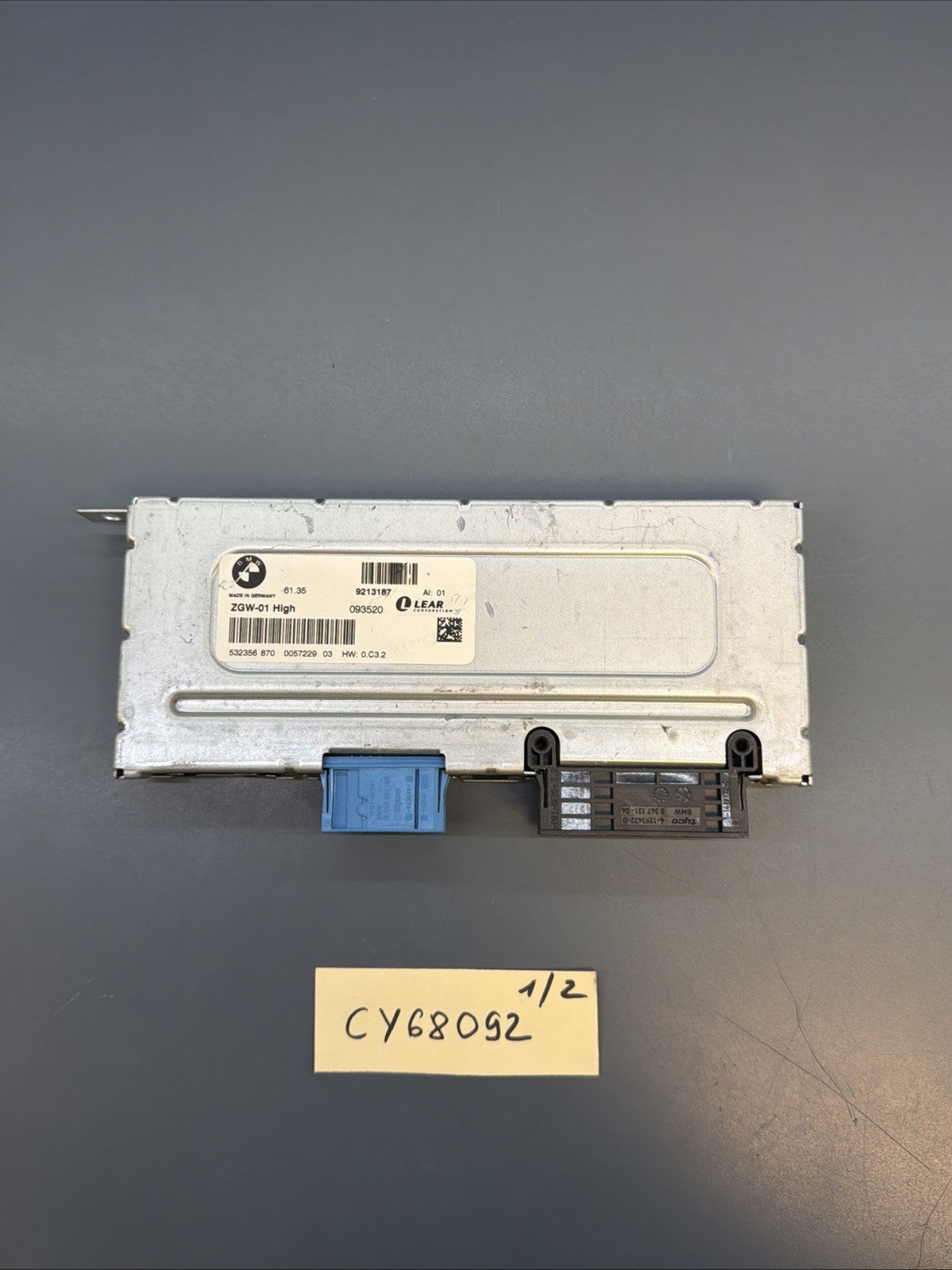 09-12 BMW F01 F02 F03 F04 F07 ANTI THEFT ALARM CONTROL MODULE 9213187 OEM