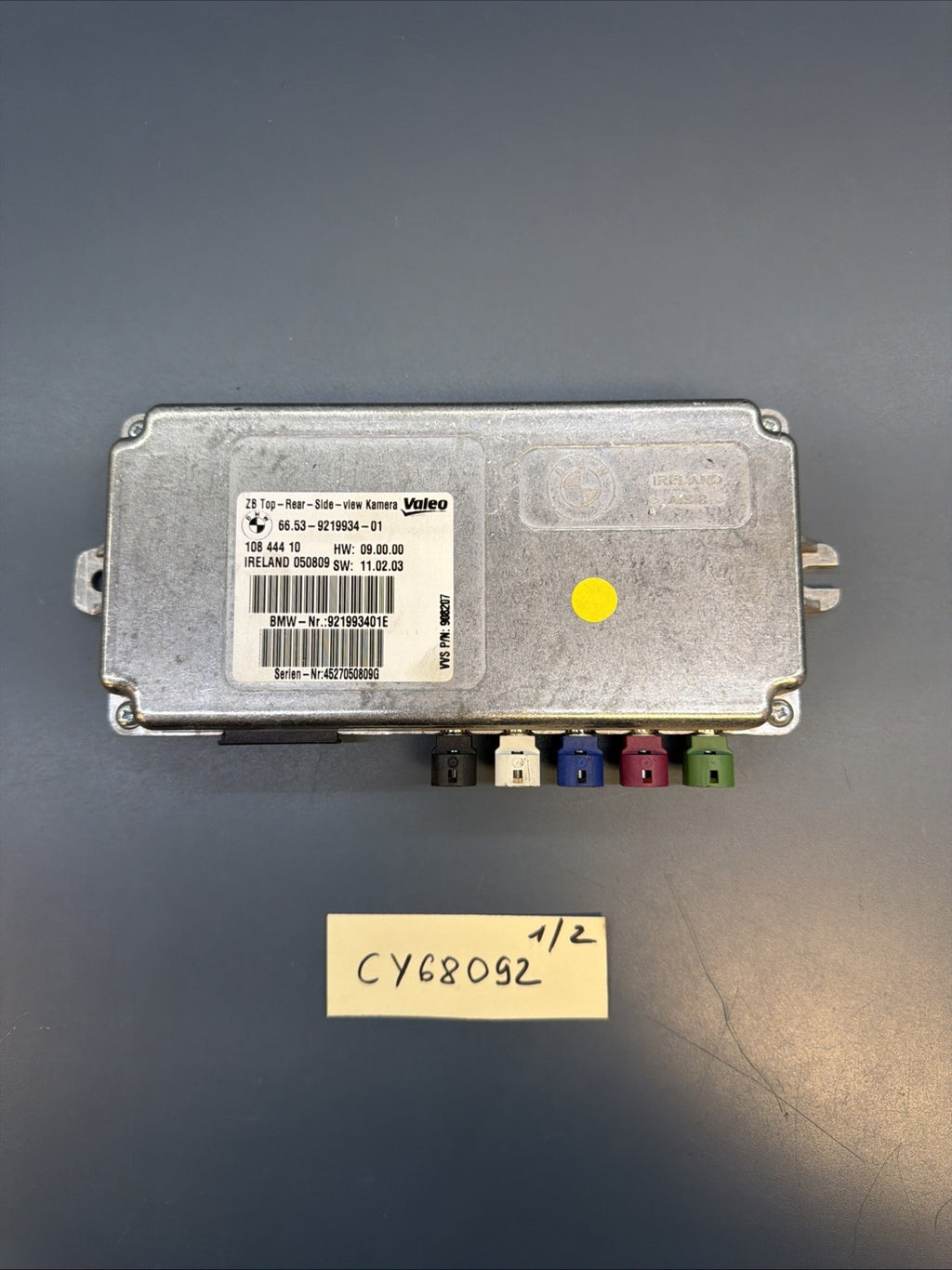 2010 F01/F02 BMW 750i xDrive CAMERA CONTROL MODULE 9219934