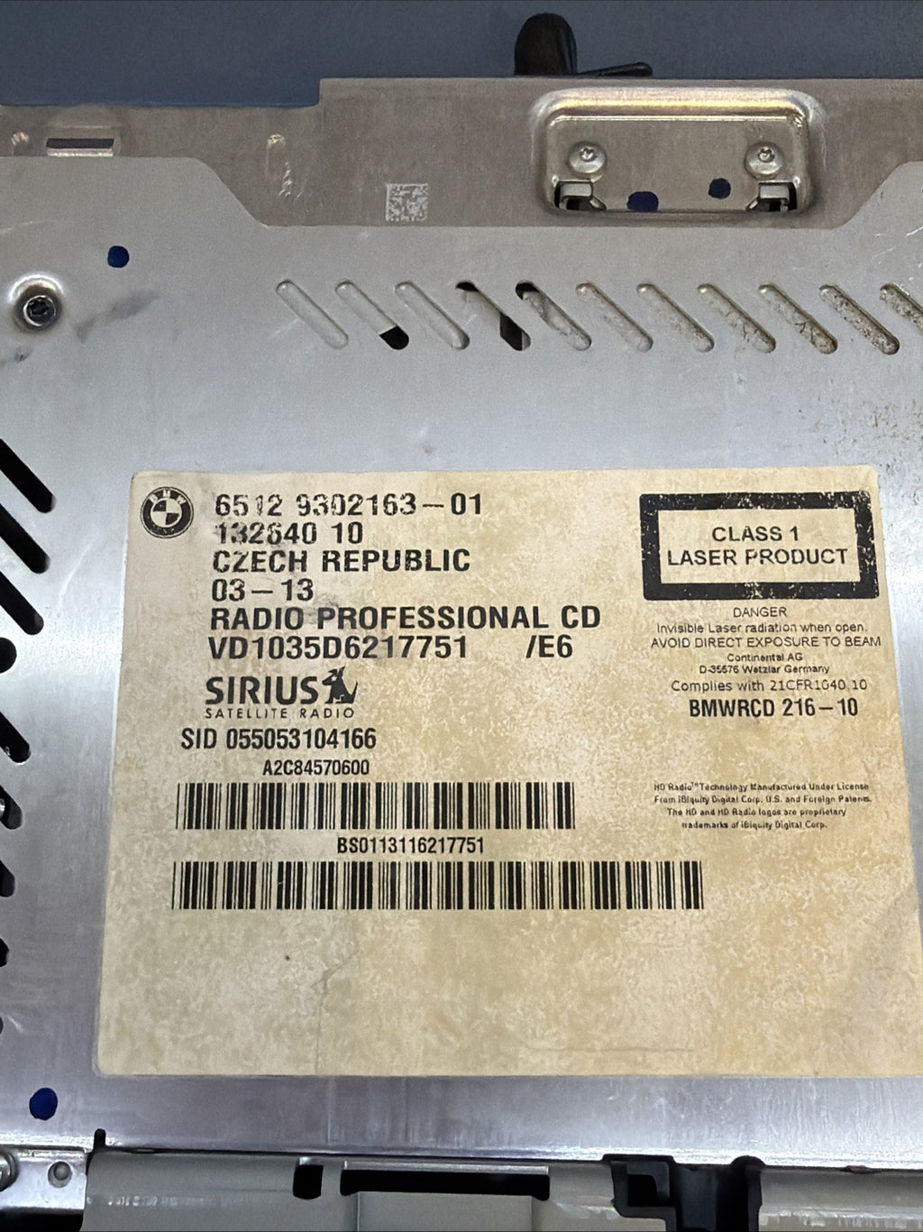 2012-2015 BMW X1 E84 AM FM CD RADIO MEDIA PLAYER RECEIVER CONTROL UNIT 9302163