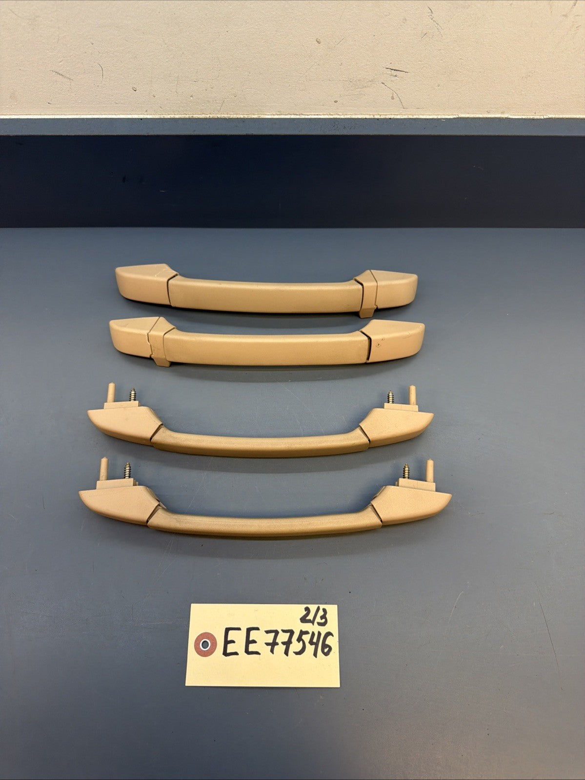 00-06 BMW E46 Headliner Grab Handle Set Front Rear Left Right Beige 8231321