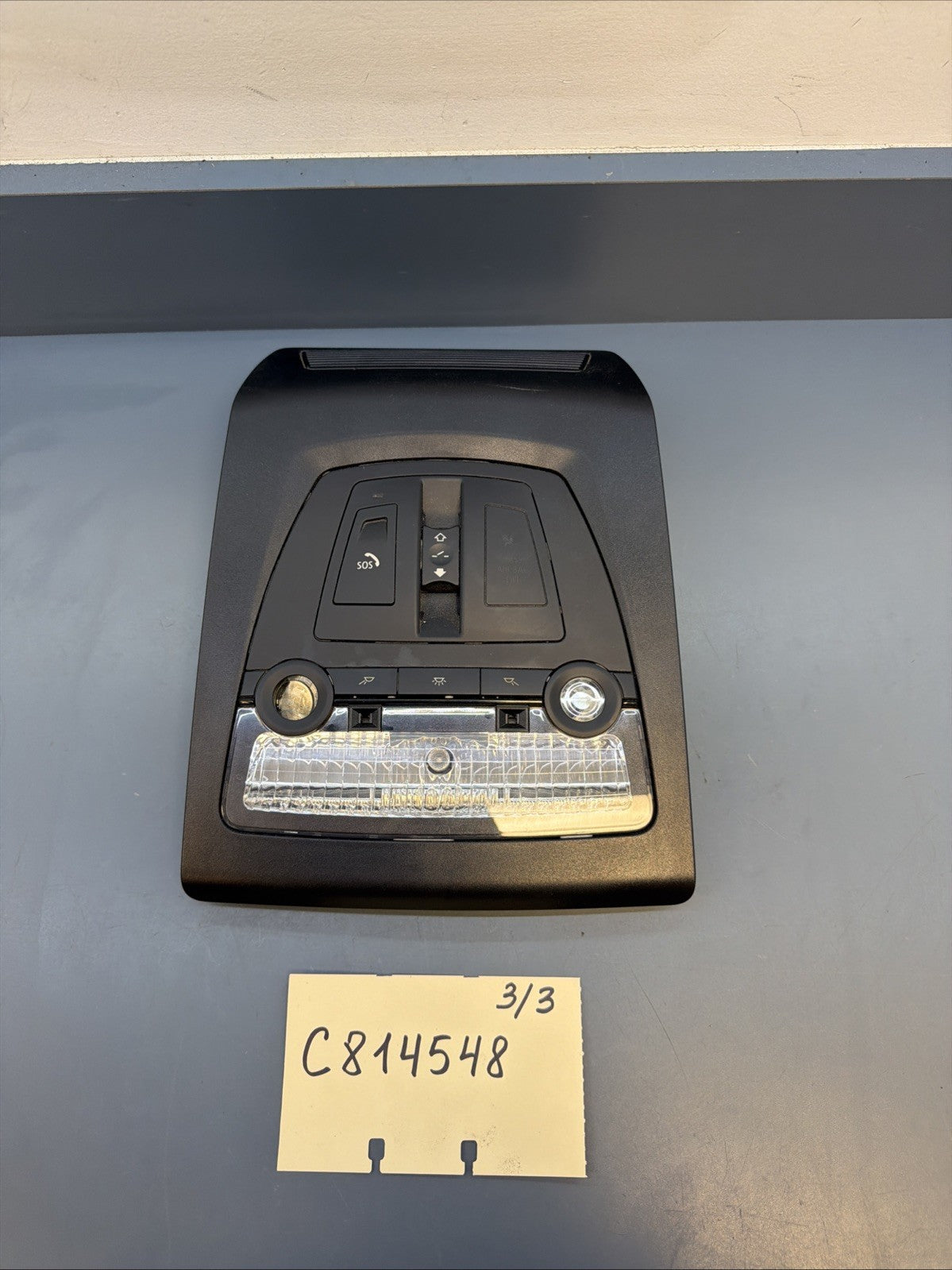 11-16 BMW F10 550 Front Overhead Roof Main Dome Light Reading Lamp Black 6718943