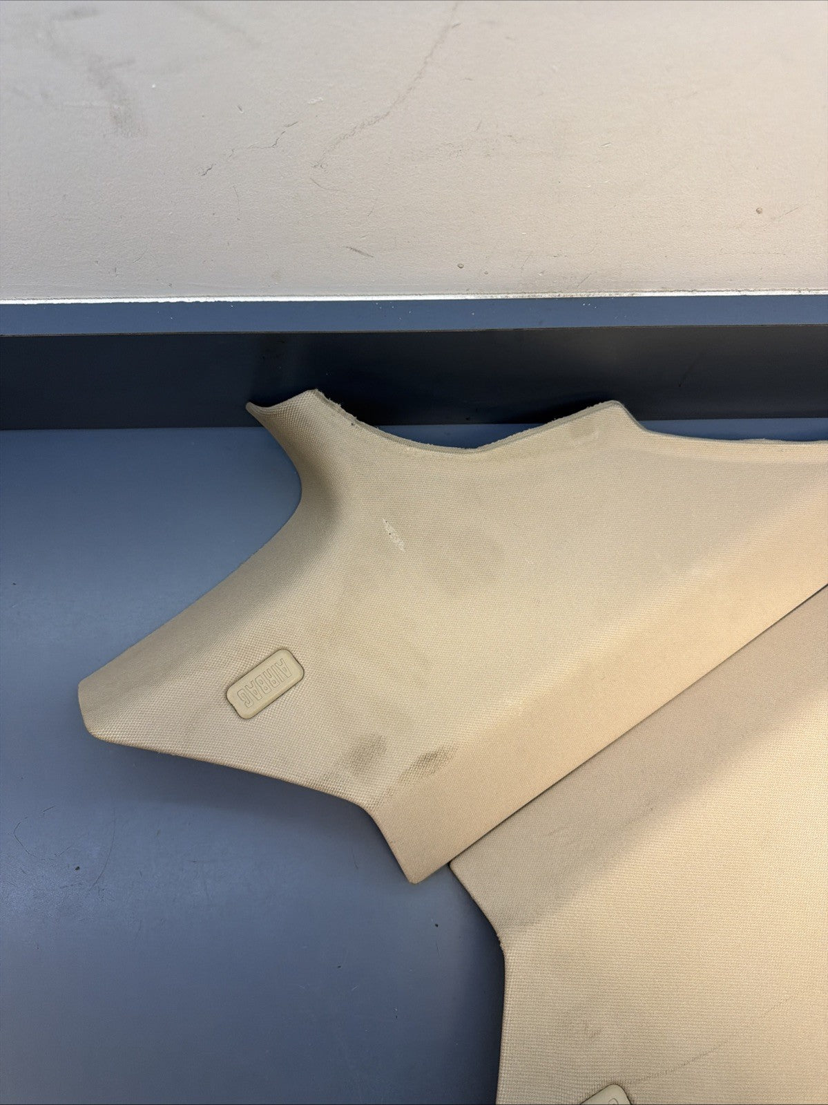 BMW E92 Left & Right Side Rear C Pillar Trim Post Set OEM BEIGE 7117474 7117473