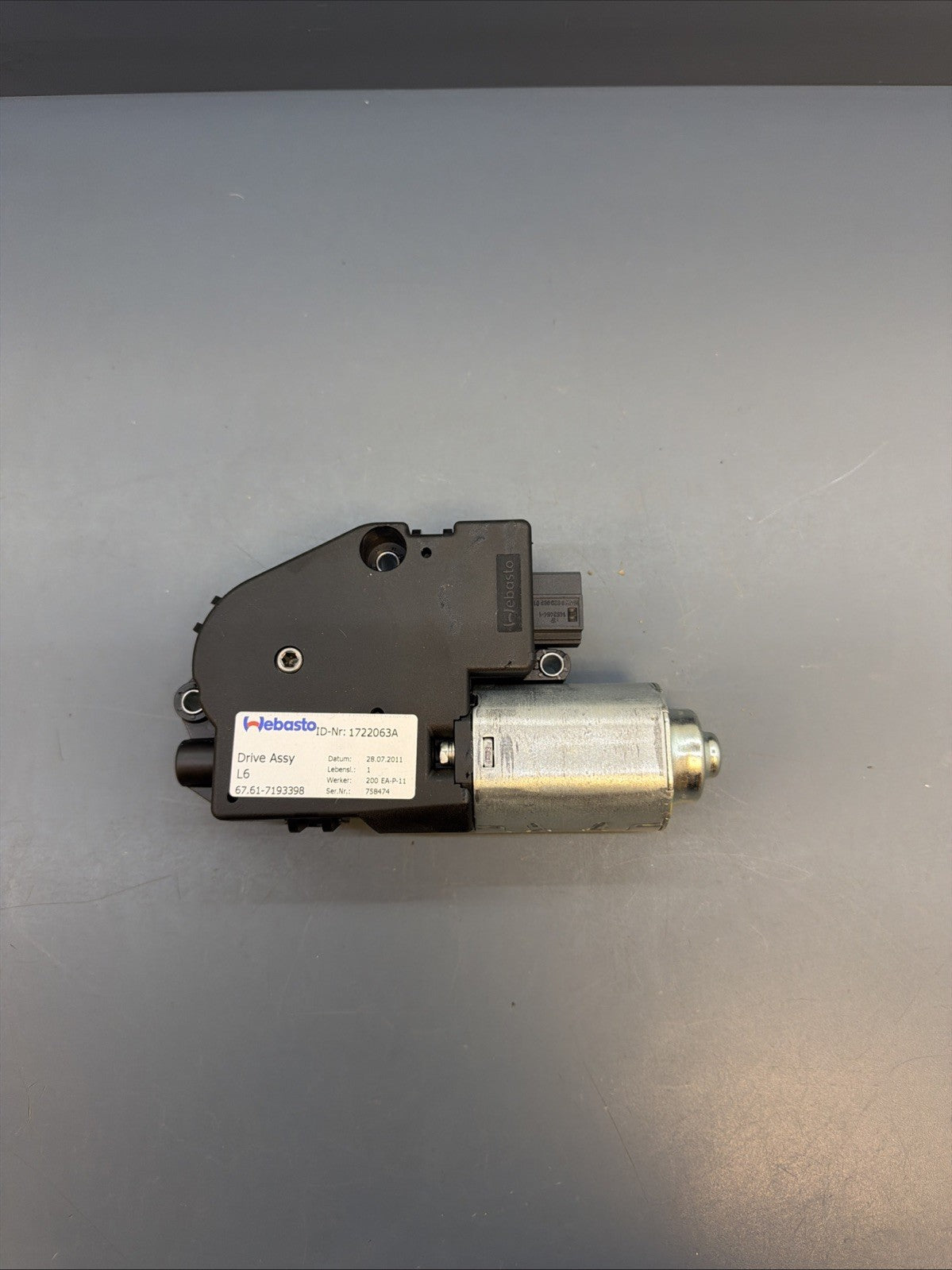 07-13 OEM BMW E90 E92 328 335 M3 Upper Sunroof Moon Roof Motor Unit 7193398