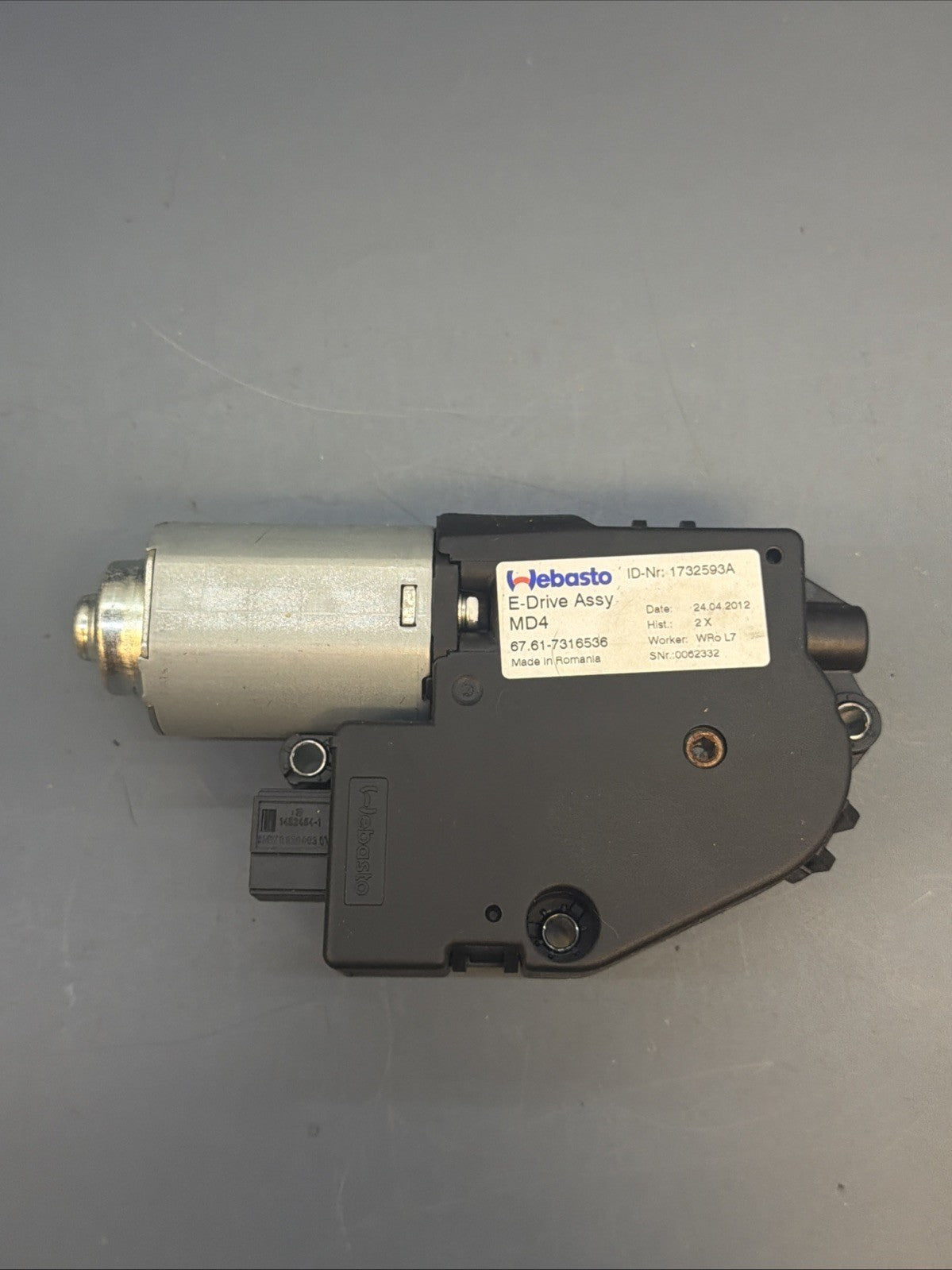 12-18 BMW F30 F34 3-SERIES SUNROOF MOTOR DRIVE UNIT 7316536 OEM