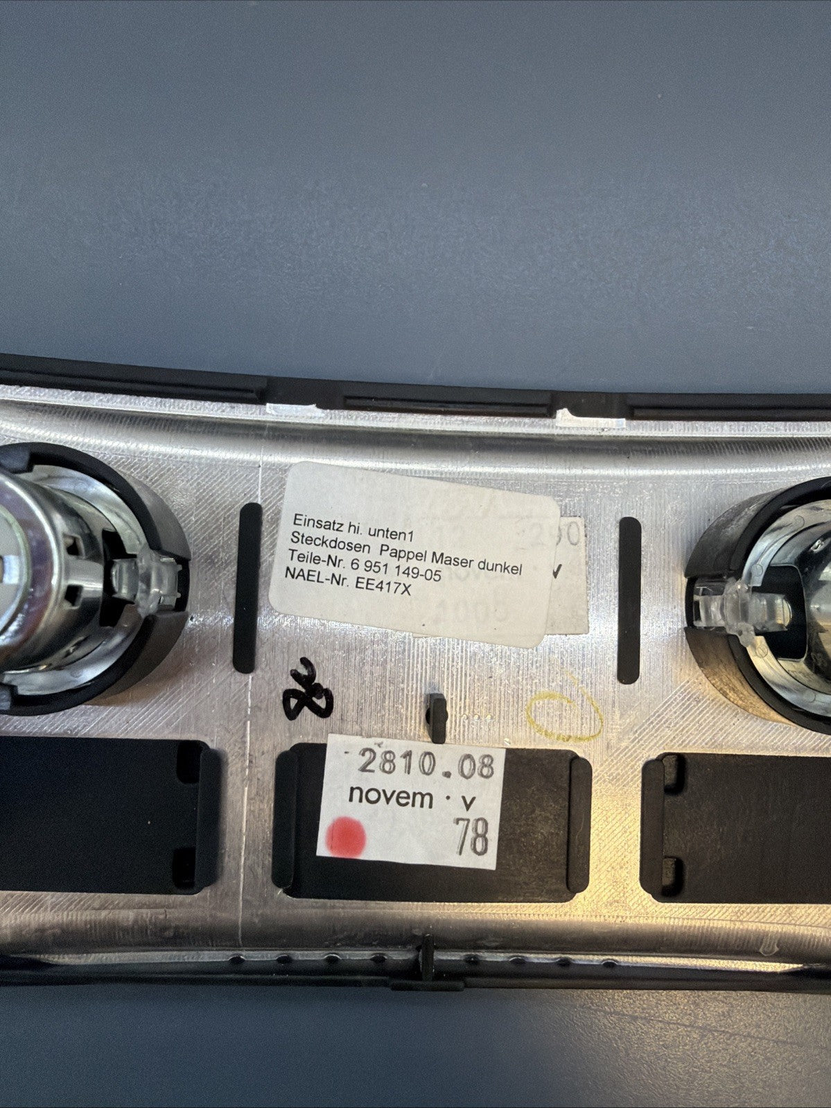 2009 BMW 535i xDrive Rear Console Dual 12V Power Outlet Lighter 695114905 OEM