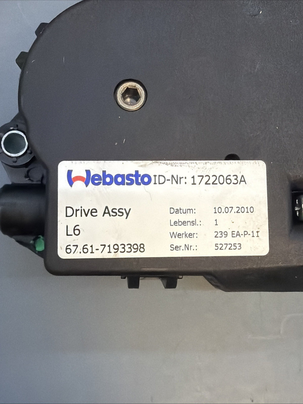 BMW OEM SUNROOF ELECTRIC MOTOR DRIVE UNIT MODULE E81 E82 E87 E90 E92 F10 7193398