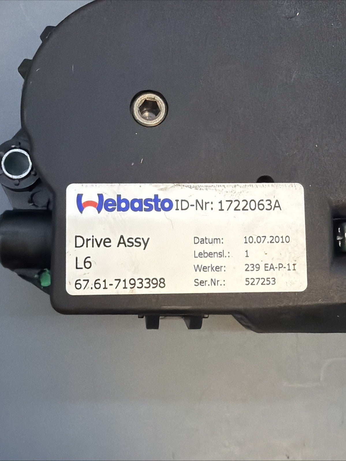 BMW OEM SUNROOF ELECTRIC MOTOR DRIVE UNIT MODULE E81 E82 E87 E90 E92 F10 7193398