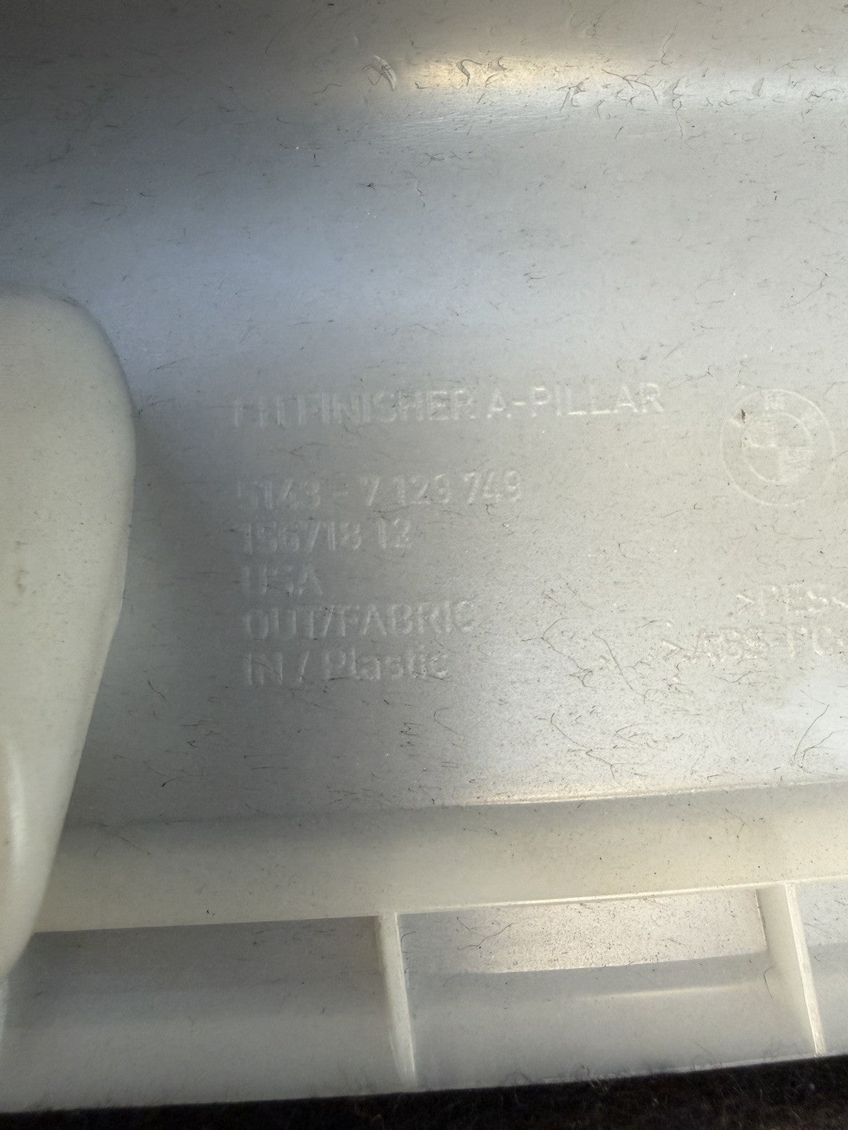 BMW X5 E70 FRONT LEFT AND RIGHT A PILLAR MOLDING TRIM COVER 7129750 7129750