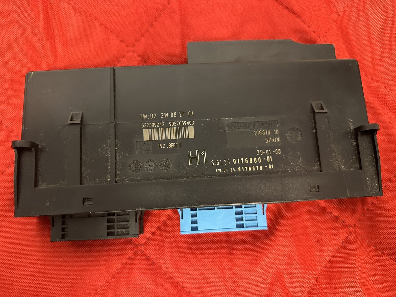 06-11 BMW E90 328 BODY CONTROL MODULE BCM JUNCTION BOX FOOTWELL OEM 9176880