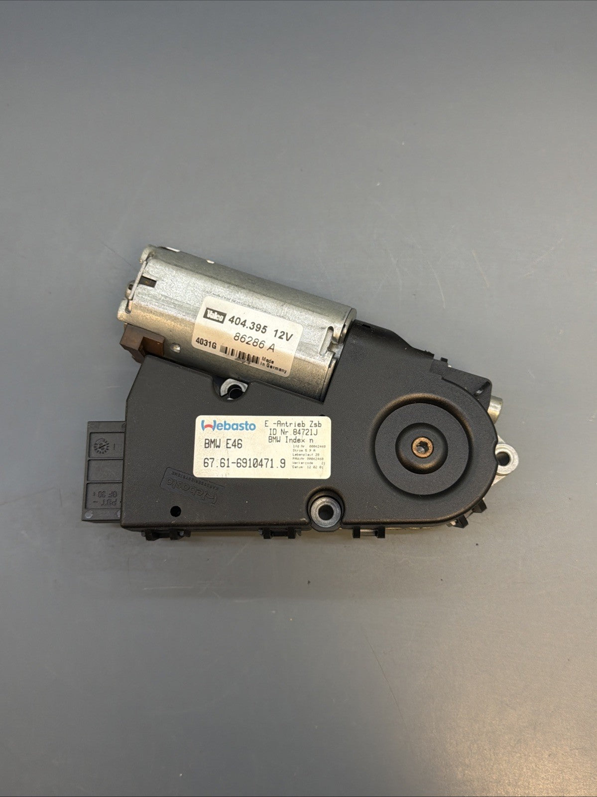 99-06 BMW E46 325 330 SUN ROOF SUNROOF MOTOR ACTUATOR OEM 6910471