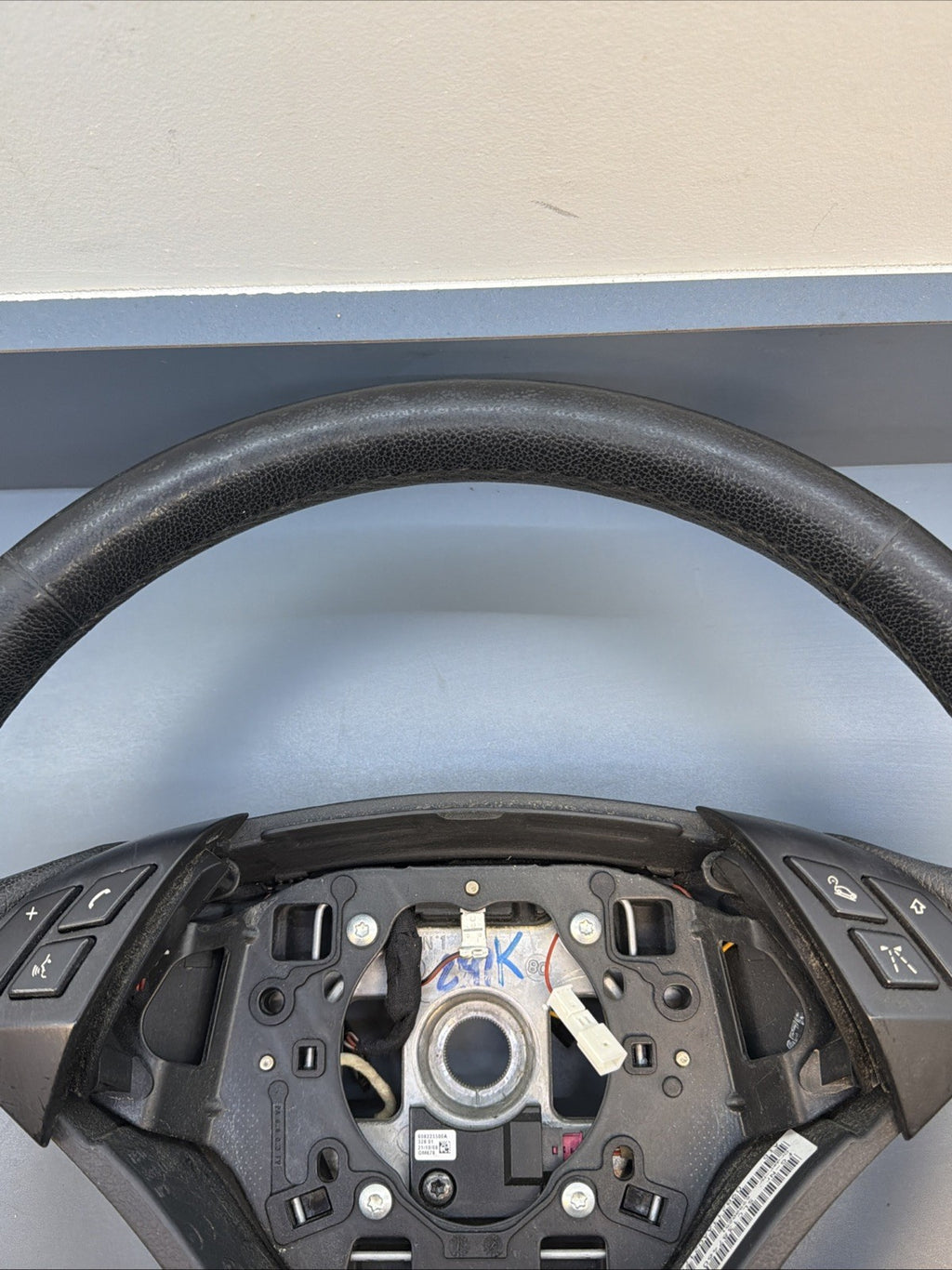 BMW 03-10 E60 5 SERIES SPORT BLACK LEATHER STEERING WHEEL OEM 11008818