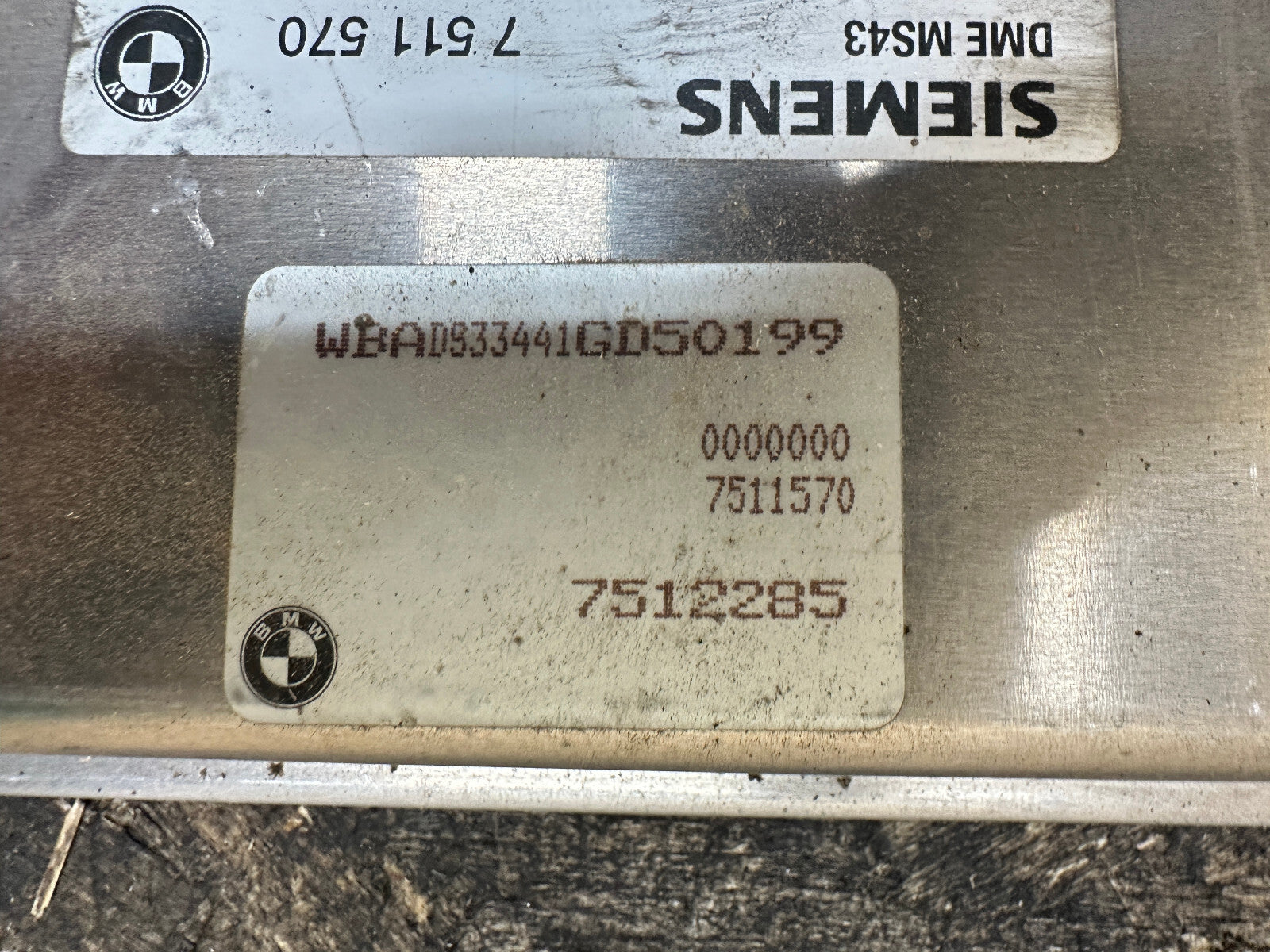 BMW 99-06 3 5 SERIES X5 Z3 M54 ENGINE ECU+CAS+KEY VIN MATCH SET OEM 7511570 MS43