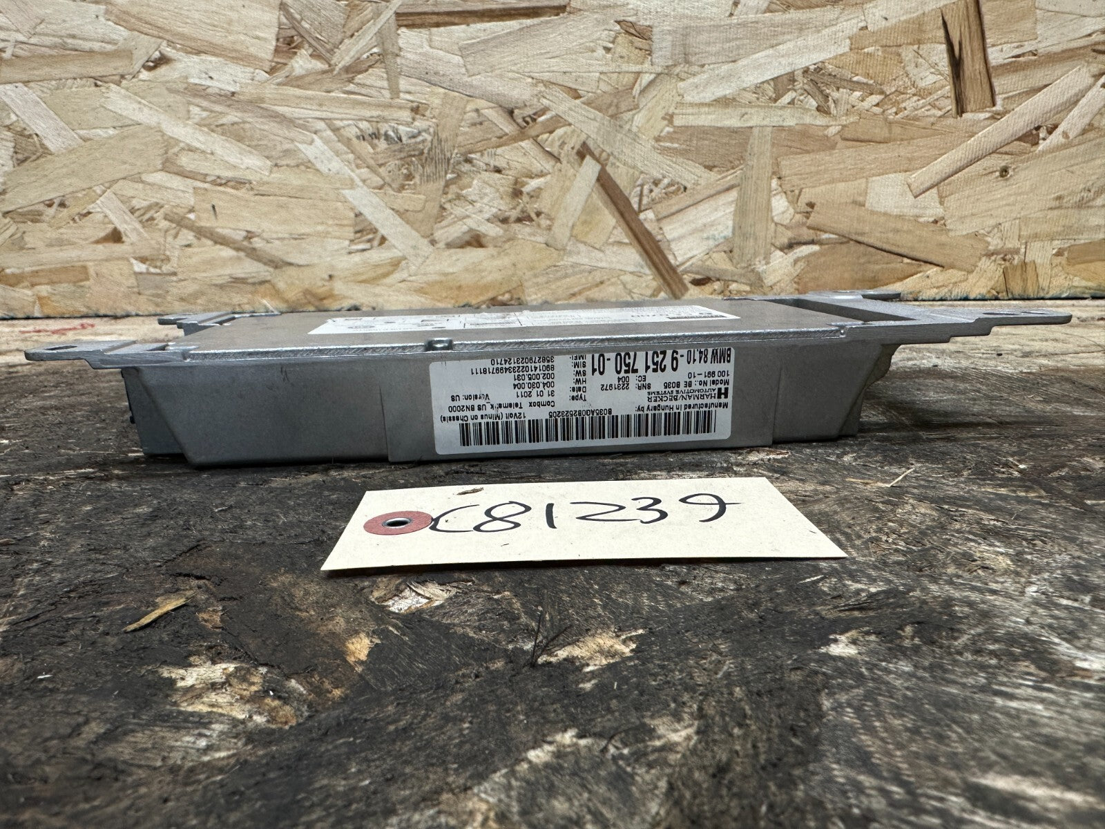 BMW 2005-2014 E82 E90 E70 TRUNK TELEMATICS BLUETOOTH MODULE OEM 9251750