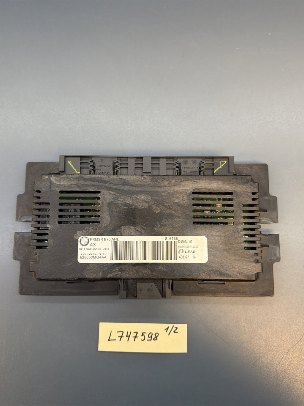 BMW 2007-2014 E70 X5 FOOTWELL LIGHTING CONTROL MODULE OEM 9249074