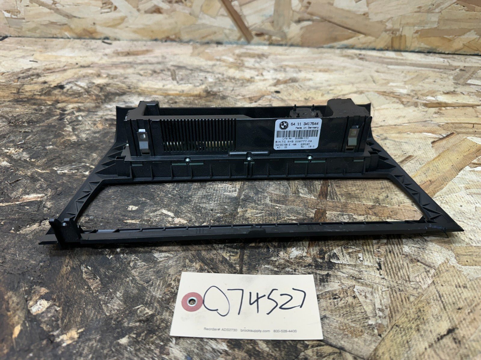 BMW 03-10 E83 X3 FRONT CENTER CONSOLE CLIMATE CONTROL PANEL BLACK OEM 3417544