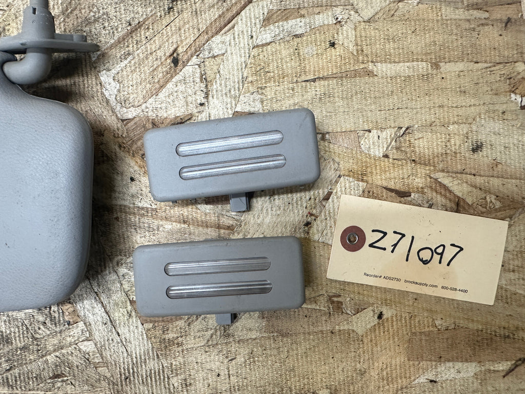 BMW 04-13 E90 3 SERIES SUNVISORS+OVERHEAD READING LIGHT GRAY 4PC SET 6962011