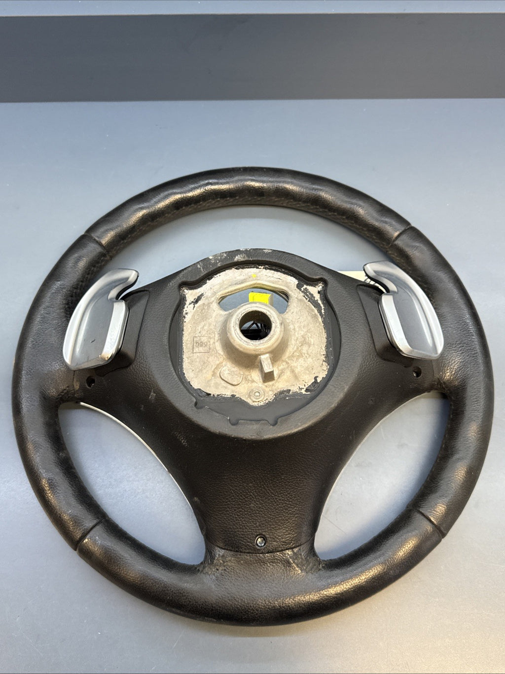 BMW 06-11 E90 3 SERIES BLACK LEATHER SPORT STEERING WHEEL W PADDLES OEM 6795858