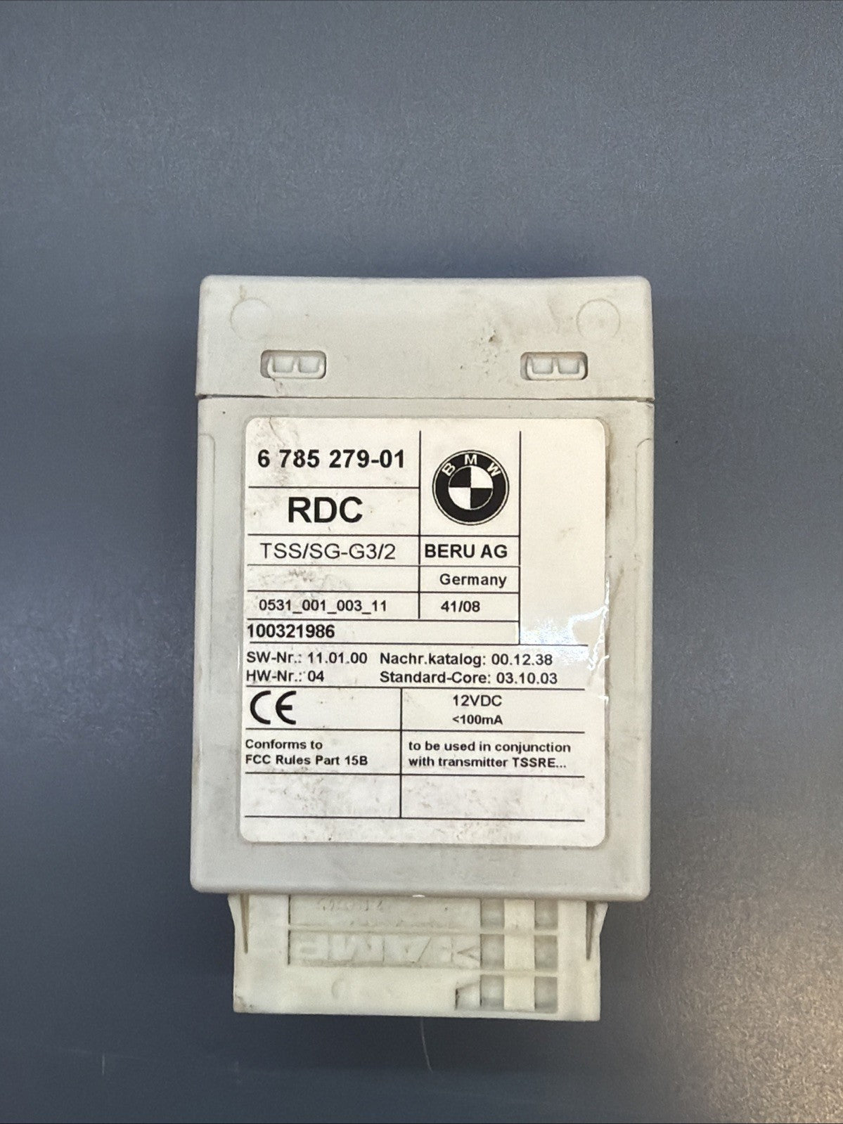 07-10 BMW 128i 335i 525i 528i 535i M5 X5 RDC TIRE PRESSURE MODULE 6785279-03 OEM
