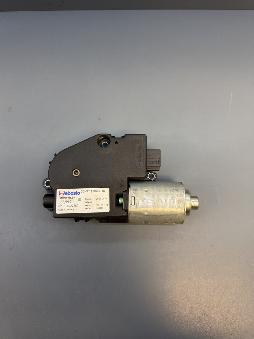 05-13 BMW E63 E82 E90 E92 SUNROOF MOON ROOF MOTOR UNIT 6922257 OEM