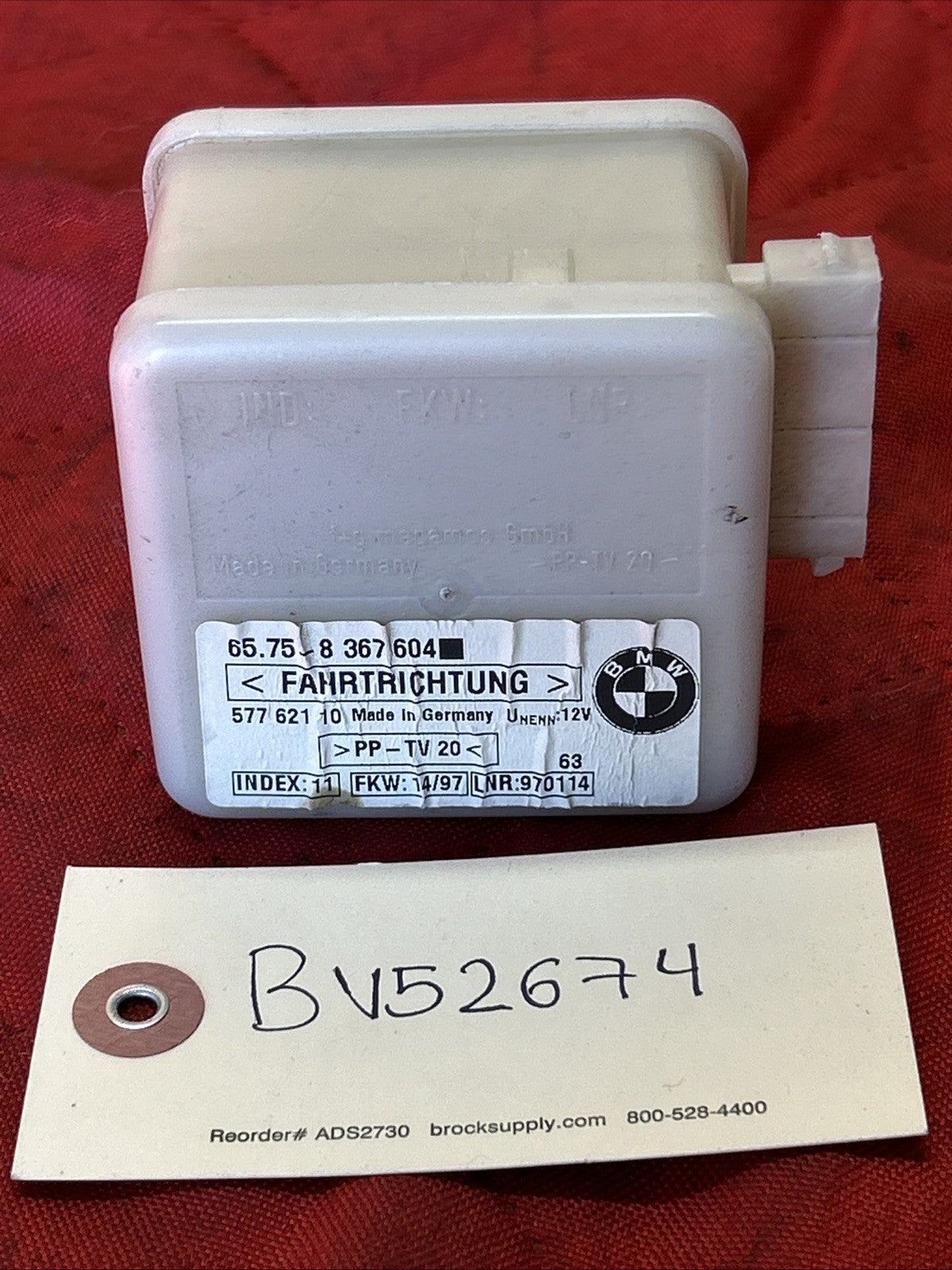 97-03 BMW E46 E39 SECURITY INCLINATION INDICATOR SENSOR MODULE OEM 8367604