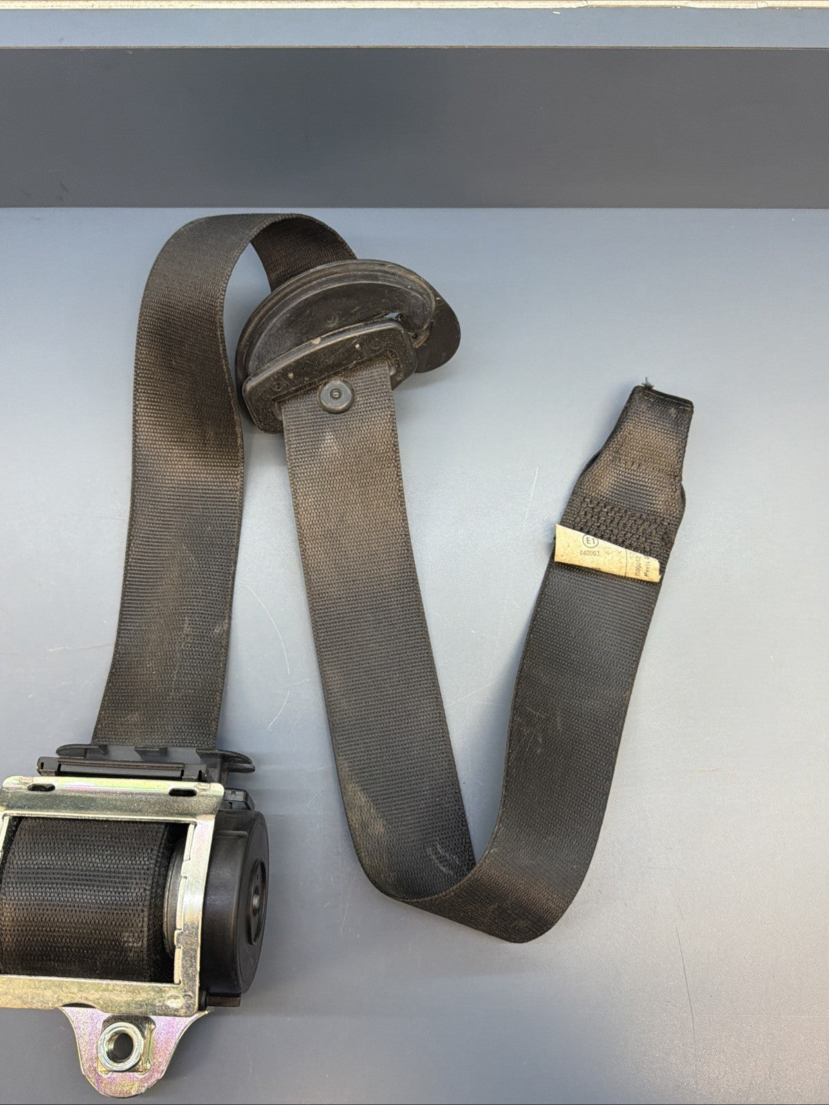 08-10 BMW E63 M6 650I FRONT LEFT DRIVER SIDE SEAT BELT BLACK 602321000