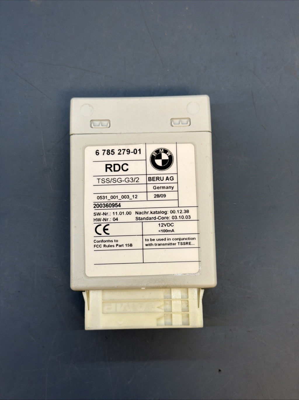 07-11 BMW E82 E88 E90 E92 E60 E63 E89 TIRE PRESSURE CONTROL MODULE TPMS 6785279