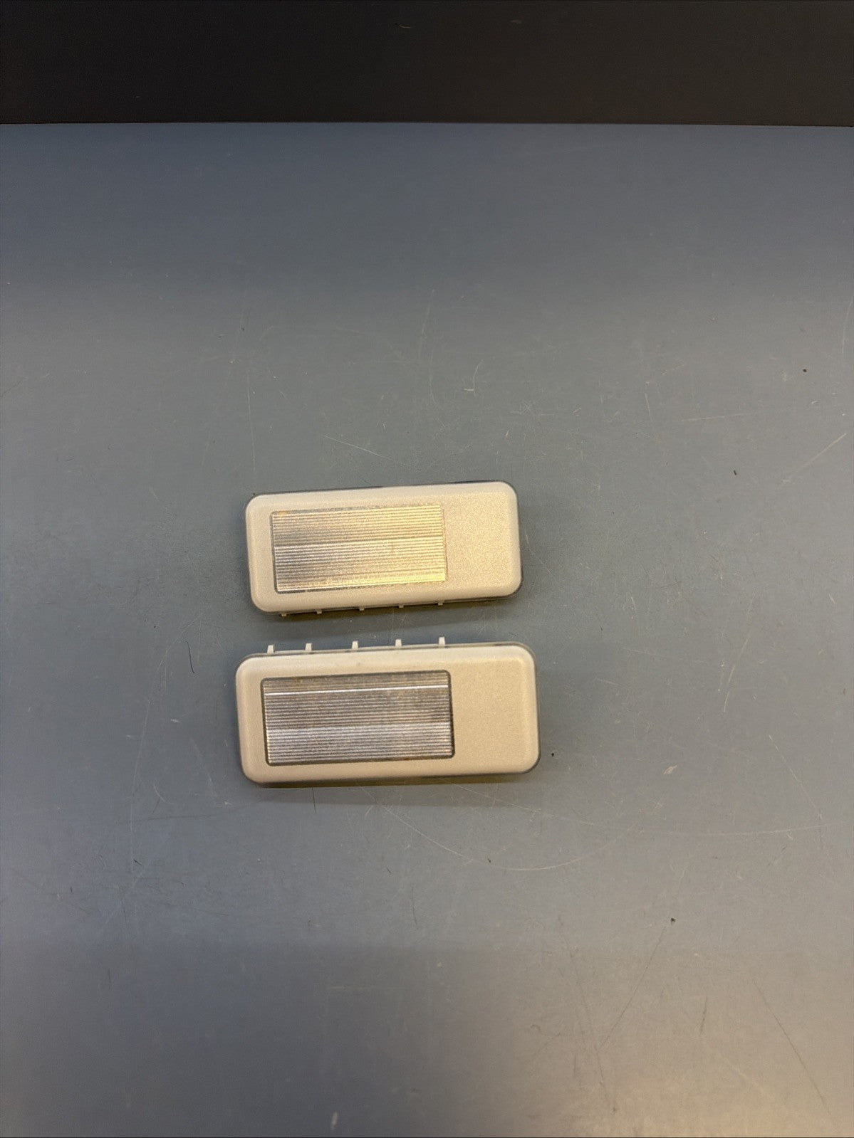 1999-2006 BMW E46 325 328 M3 Sun Visor Vanity Map Light Set Gray OEM