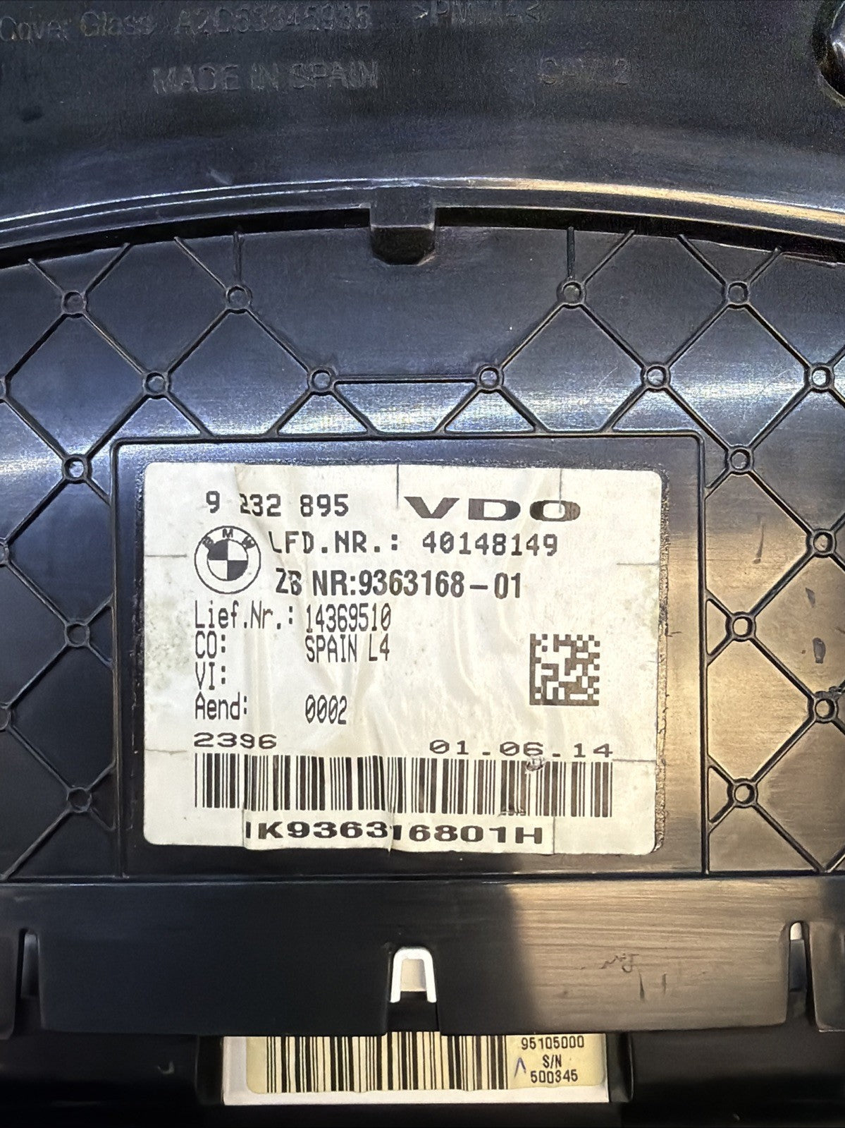 12-120 OEM BMW F30 F31 F32 F33 F34 F36 Instrument Cluster Speedometer 9363168