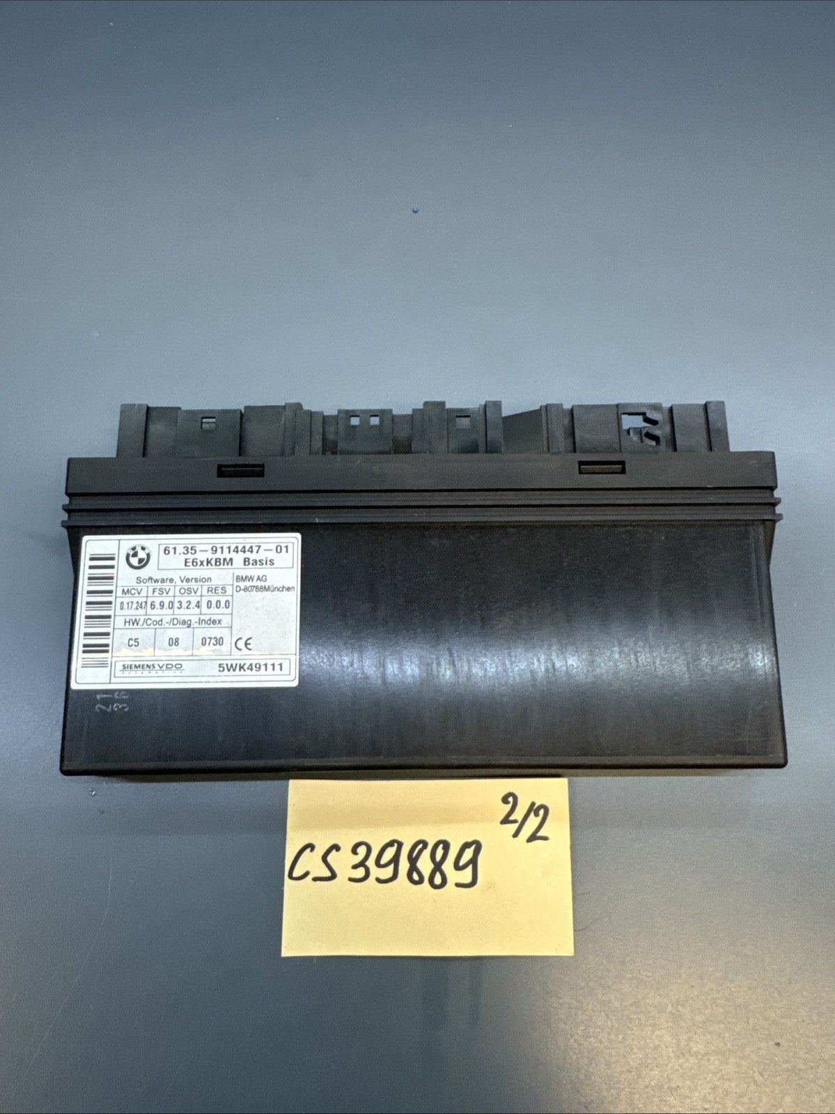 04-10 BMW E60 E63 E64 M5 M6 5/6 BCM Body Control Computer Module 9114447
