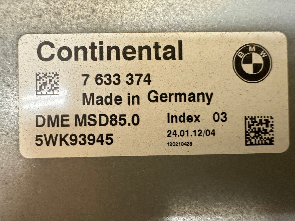 BMW 08-13 N63 ENGINE ECU/DME+CAS+KEY+HOUSING MSD85 SET 7633374+9268751
