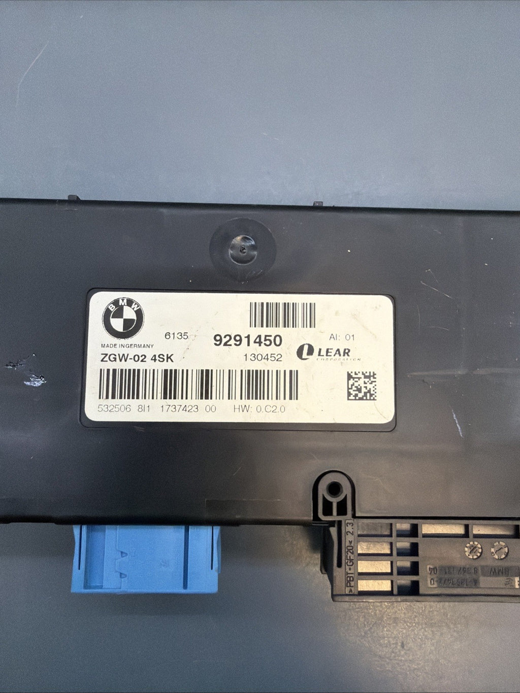 2011-2016 BMW 5 SERIES F10 CENTRAL GATEWAY THEFT LOCKING CONTROL MODULE 9291450