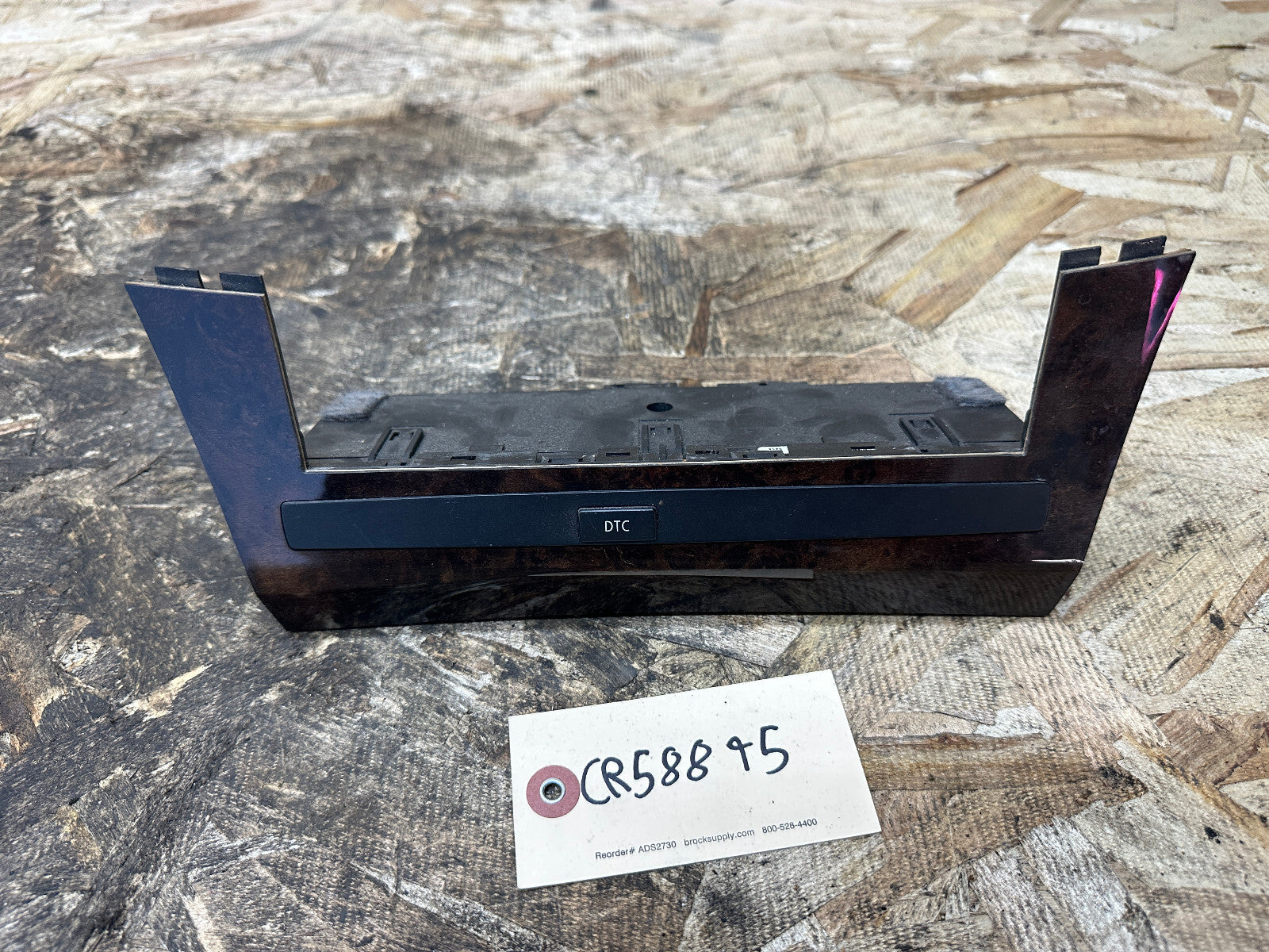 BMW 01-09 5 SERIES CENTER DTC TRACTION CONTROL SWITCH POPLAR WOOD COVER 6952469