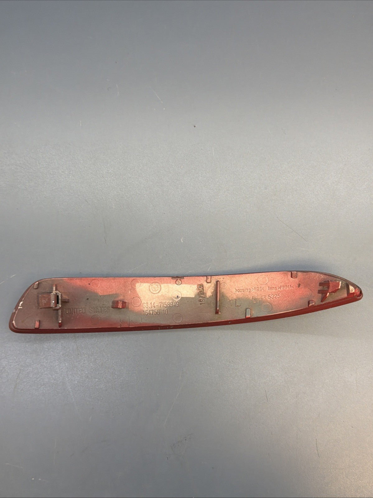 07-10 BMW E70 X5 Reflector Bumper Cover Rear Drive Left Side Unit 7158949 OEM